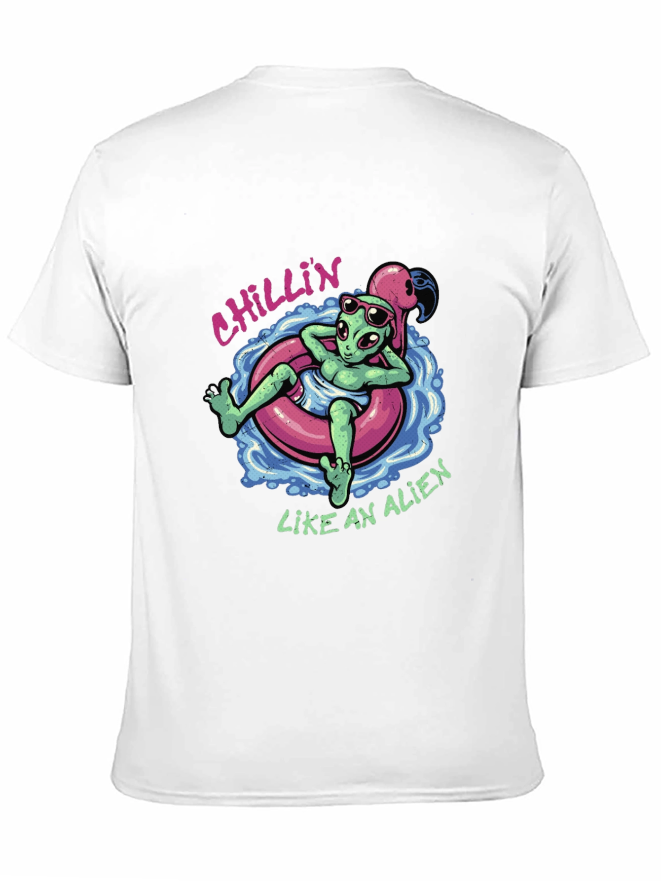 Chillin Alien Graphic T-Shirt - Summer Relax Vibes