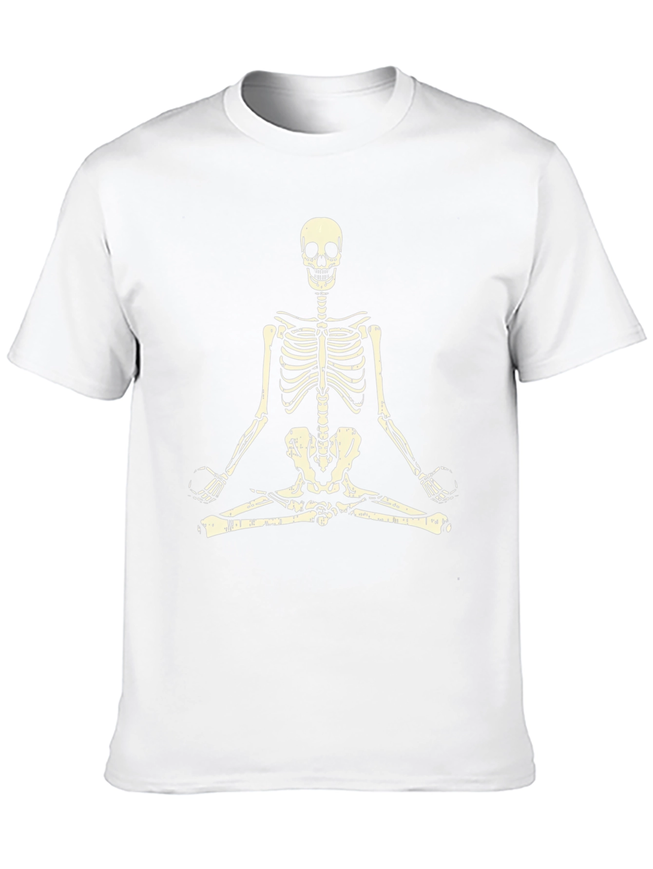 Meditating Skeleton T-Shirt - Black Graphic Tee