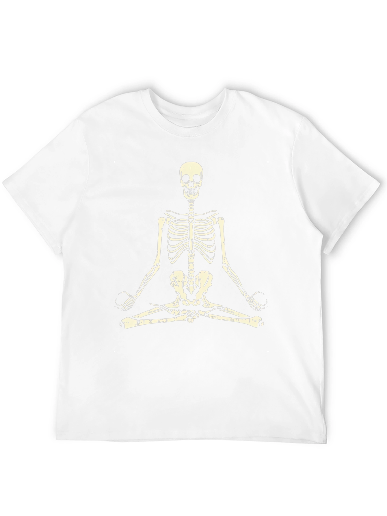 Meditating Skeleton T-Shirt - Black Graphic Tee
