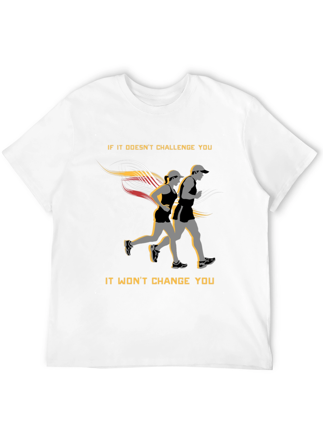 Motivational Running T-Shirt: Challenge Yourself!