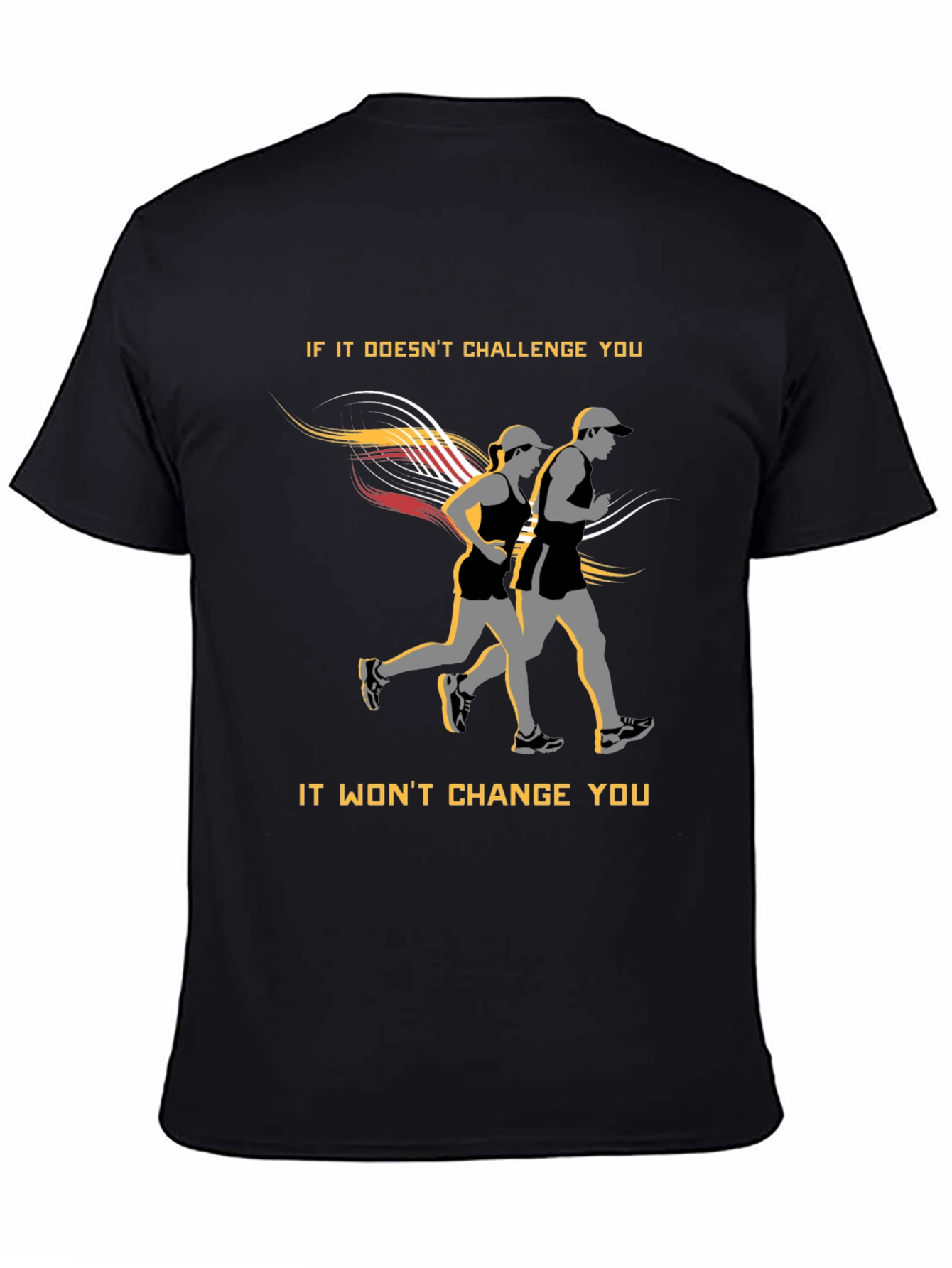 Motivational Running T-Shirt: Challenge Yourself!