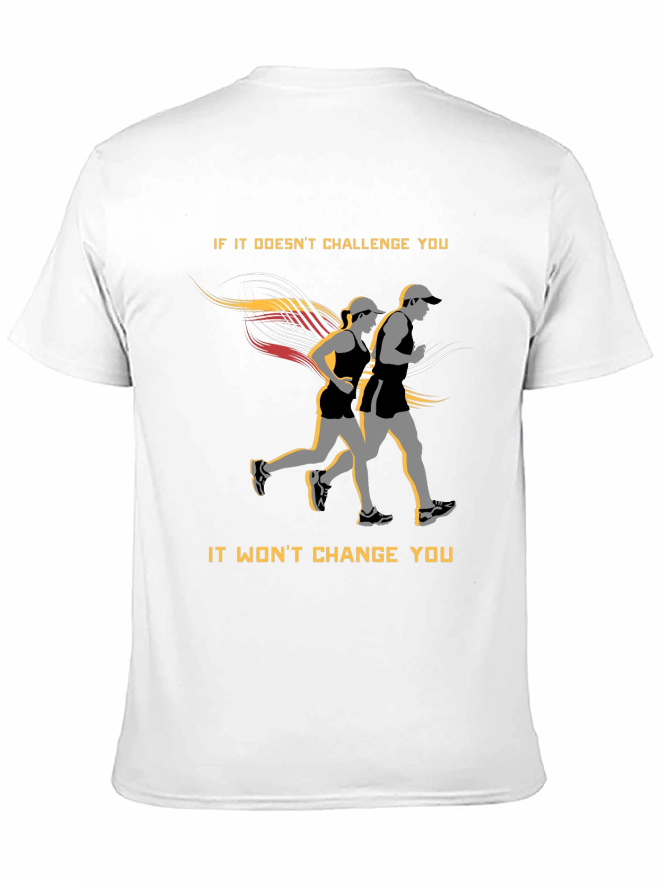 Motivational Running T-Shirt: Challenge Yourself!