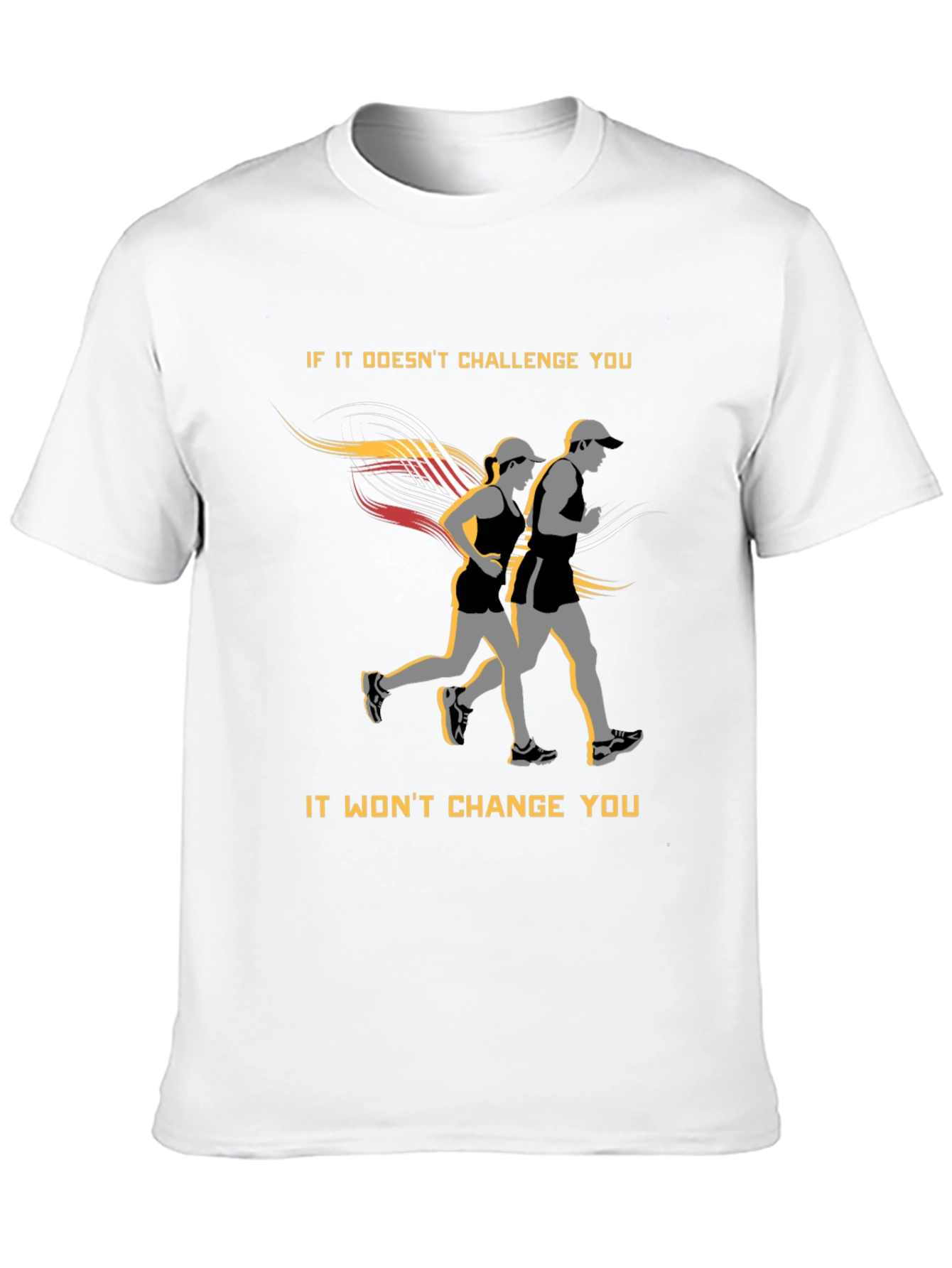 Motivational Running T-Shirt: Challenge Yourself!