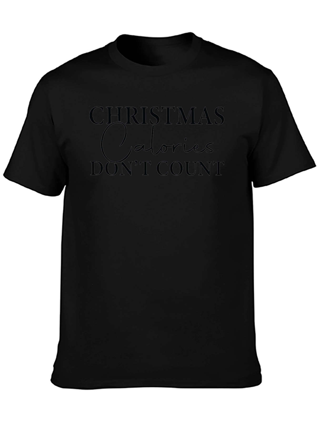 Christmas Calories Dont Count Black T-Shirt