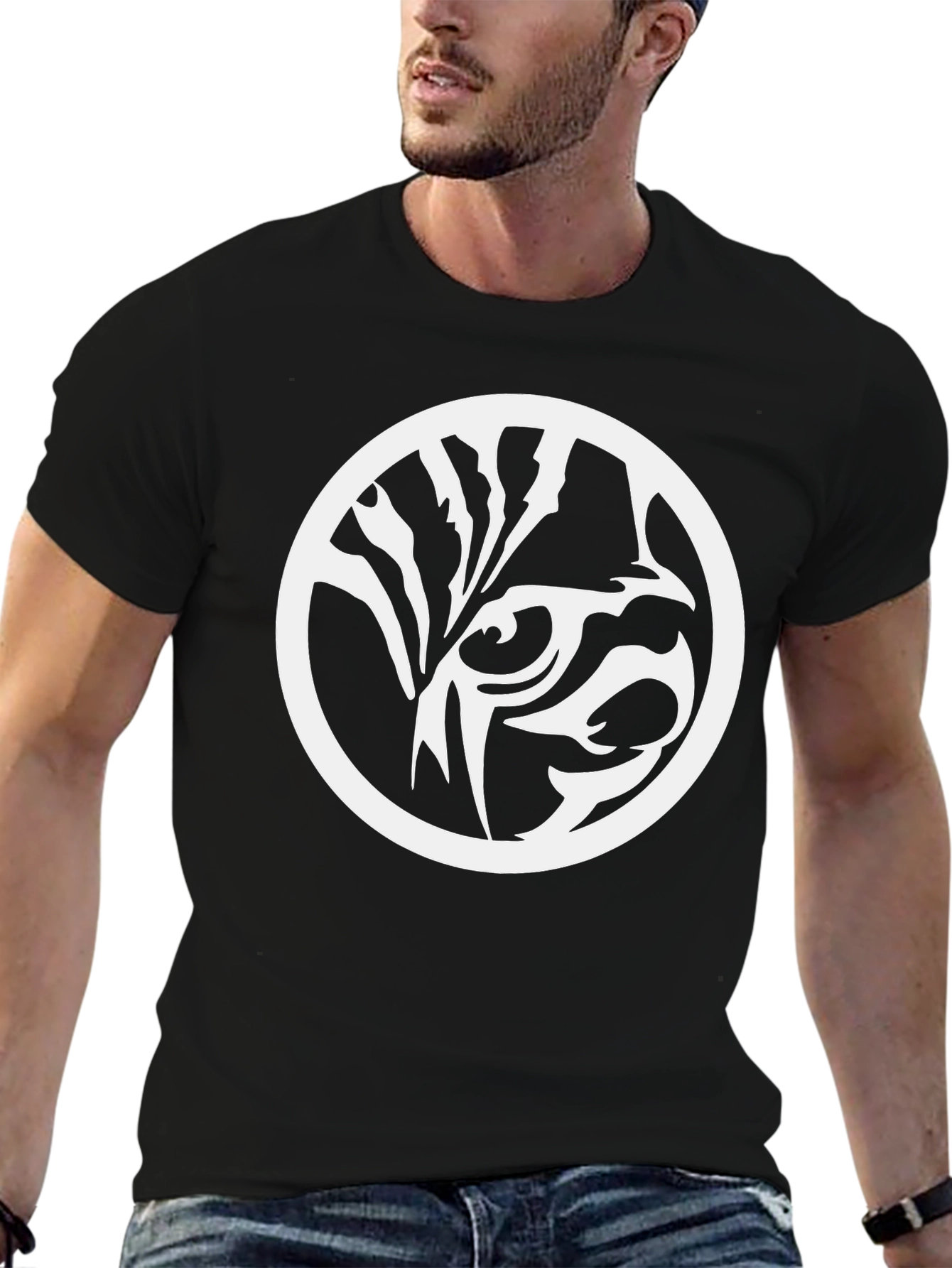 Abstract Graphic Tee - Modern Black T-Shirt