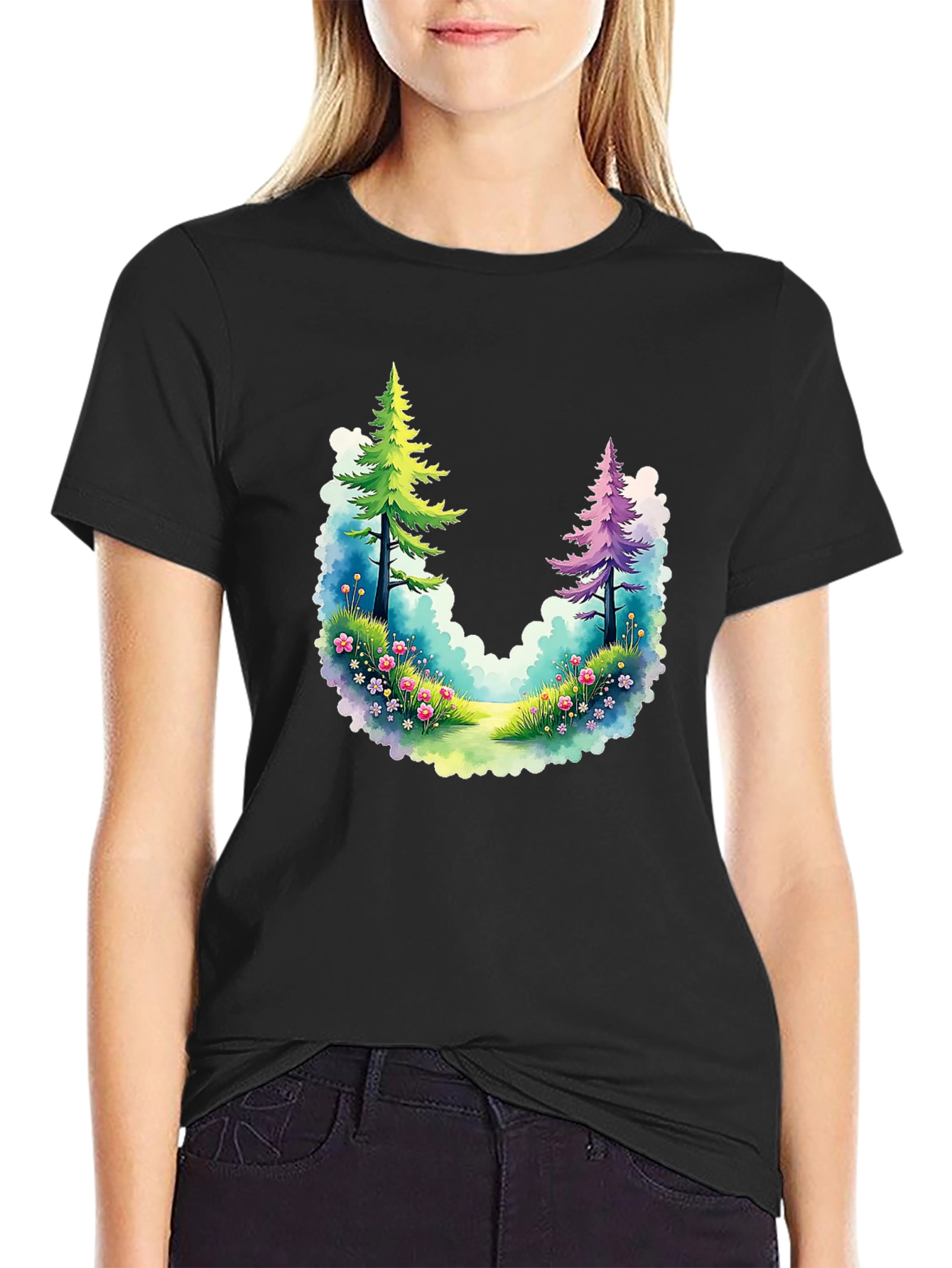 Natures Embrace T-Shirt - Whimsical Forest Design