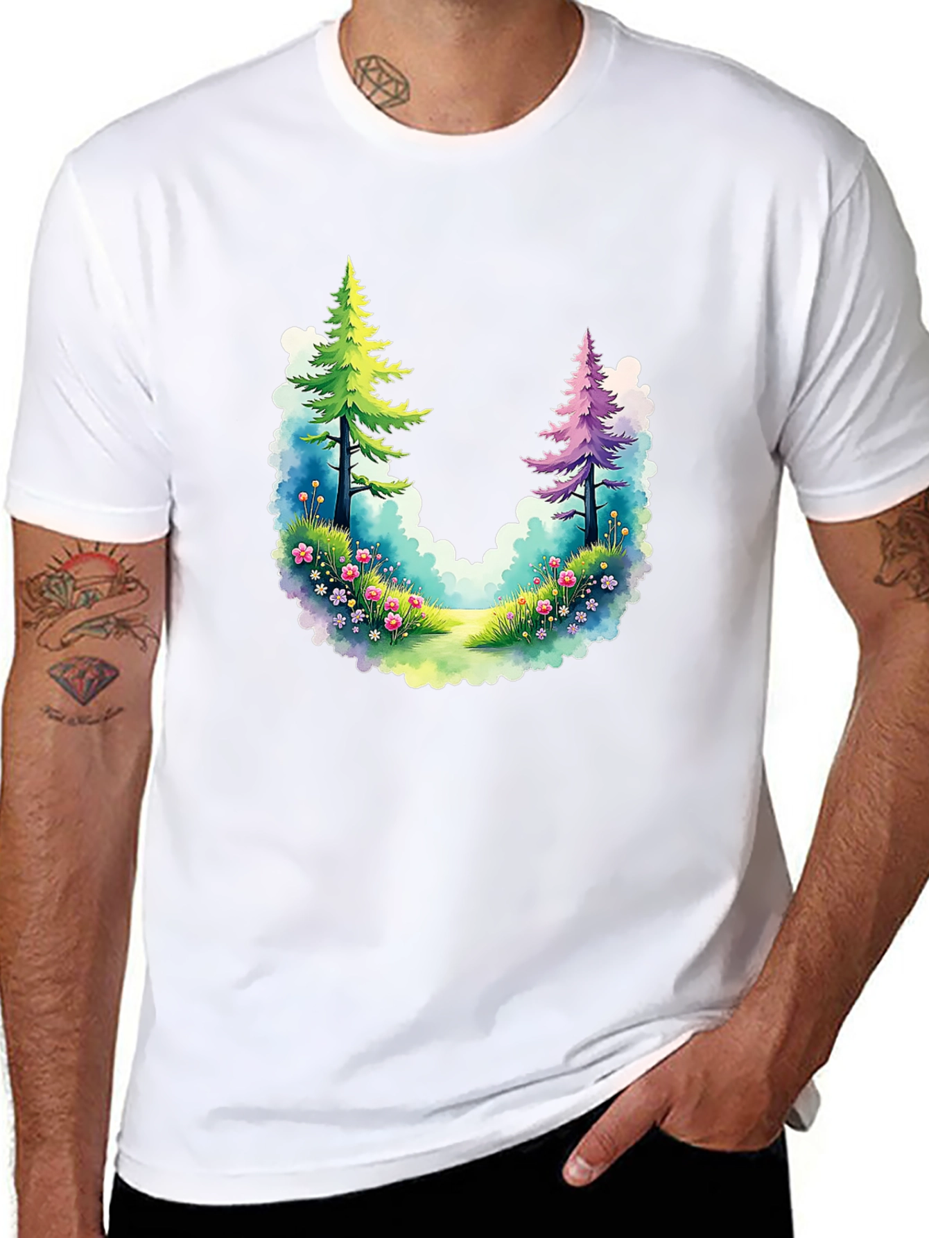 Natures Embrace T-Shirt - Whimsical Forest Design