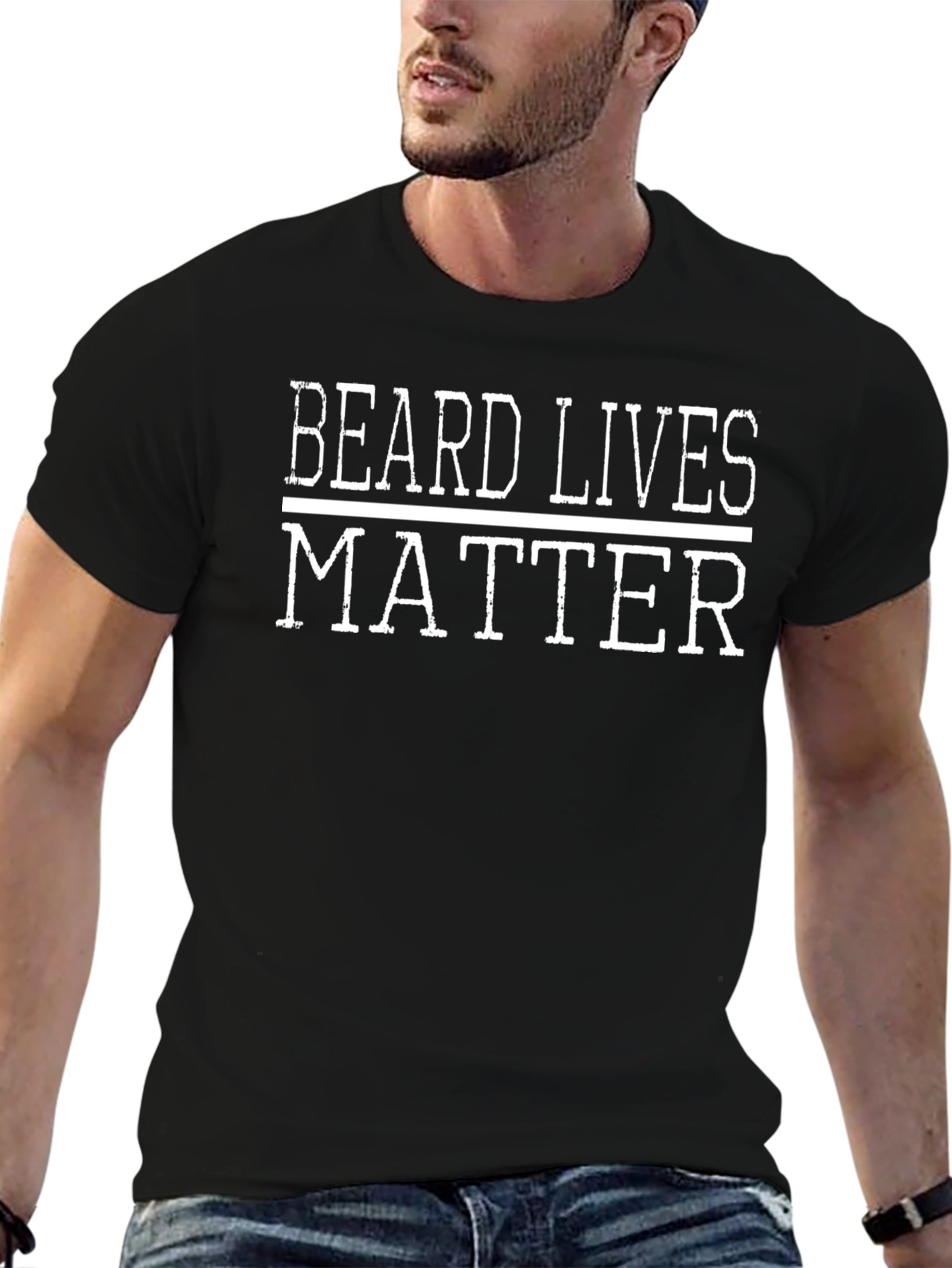 Beard Lives Matter Graphic Tee - Mens Black Shirt