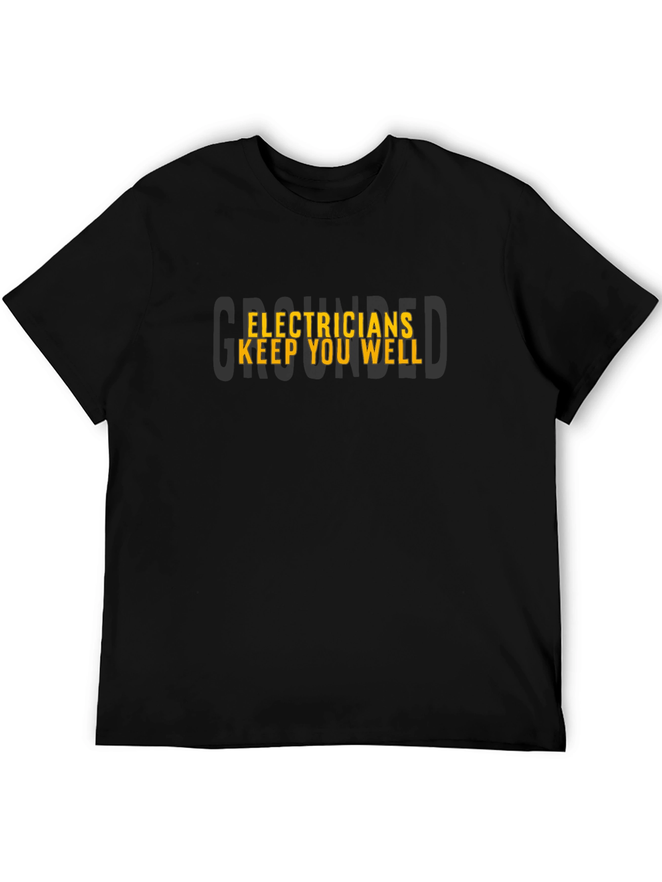 Electricians Keep You Well Black Crew Neck Tee