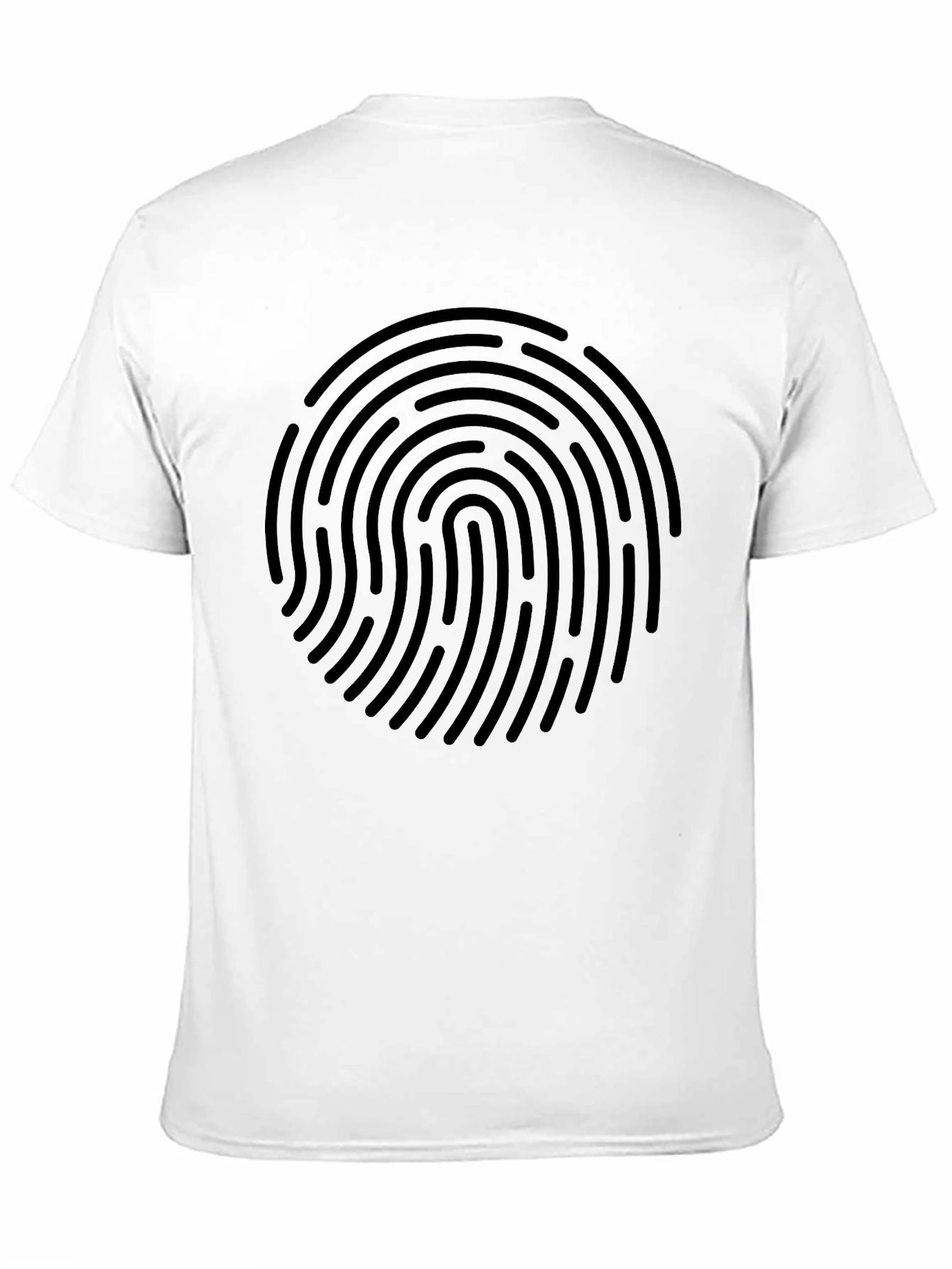 Fingerprint Graphic Black T-Shirt - Unique Design