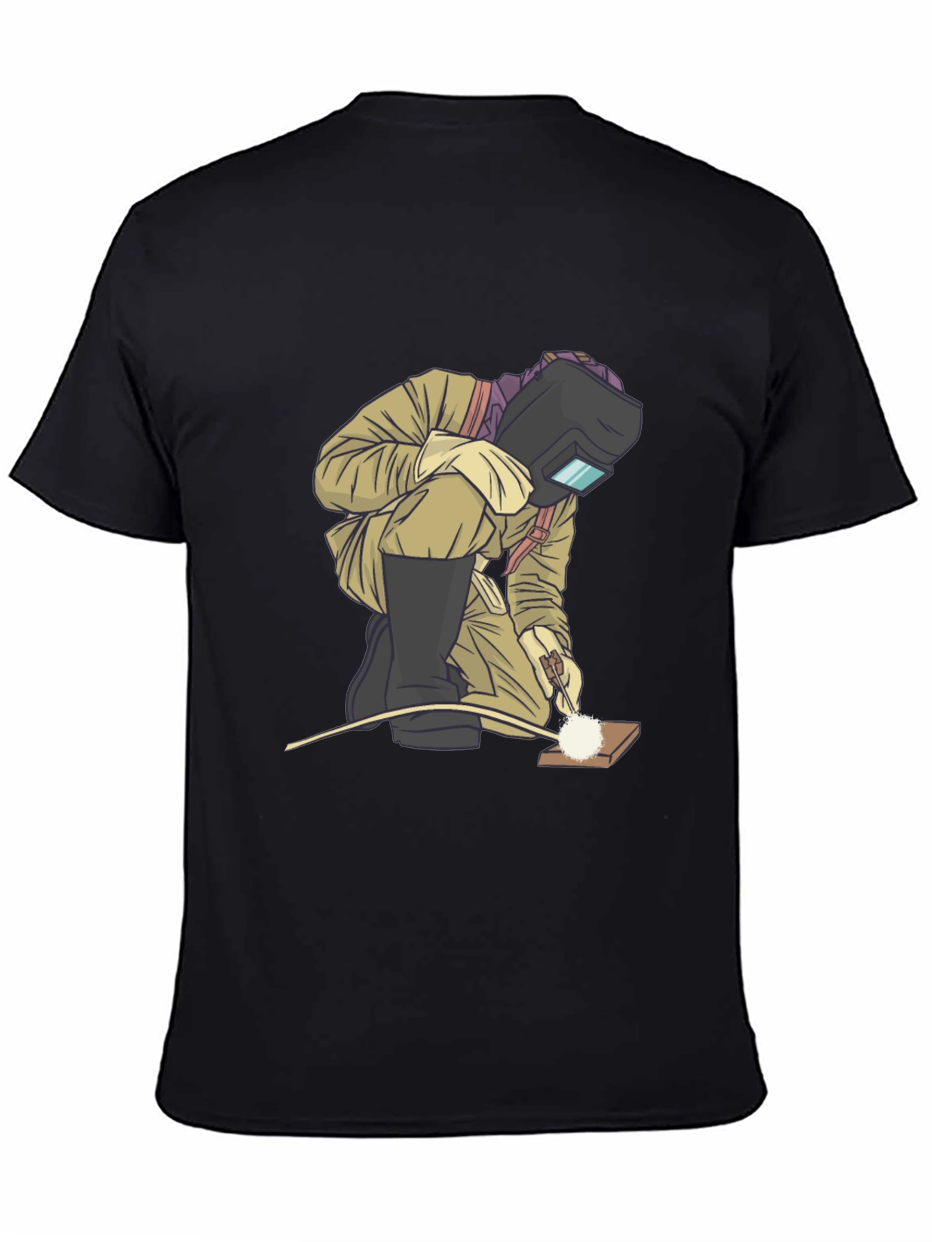 Welder Graphic T-Shirt - Black Cotton Tee