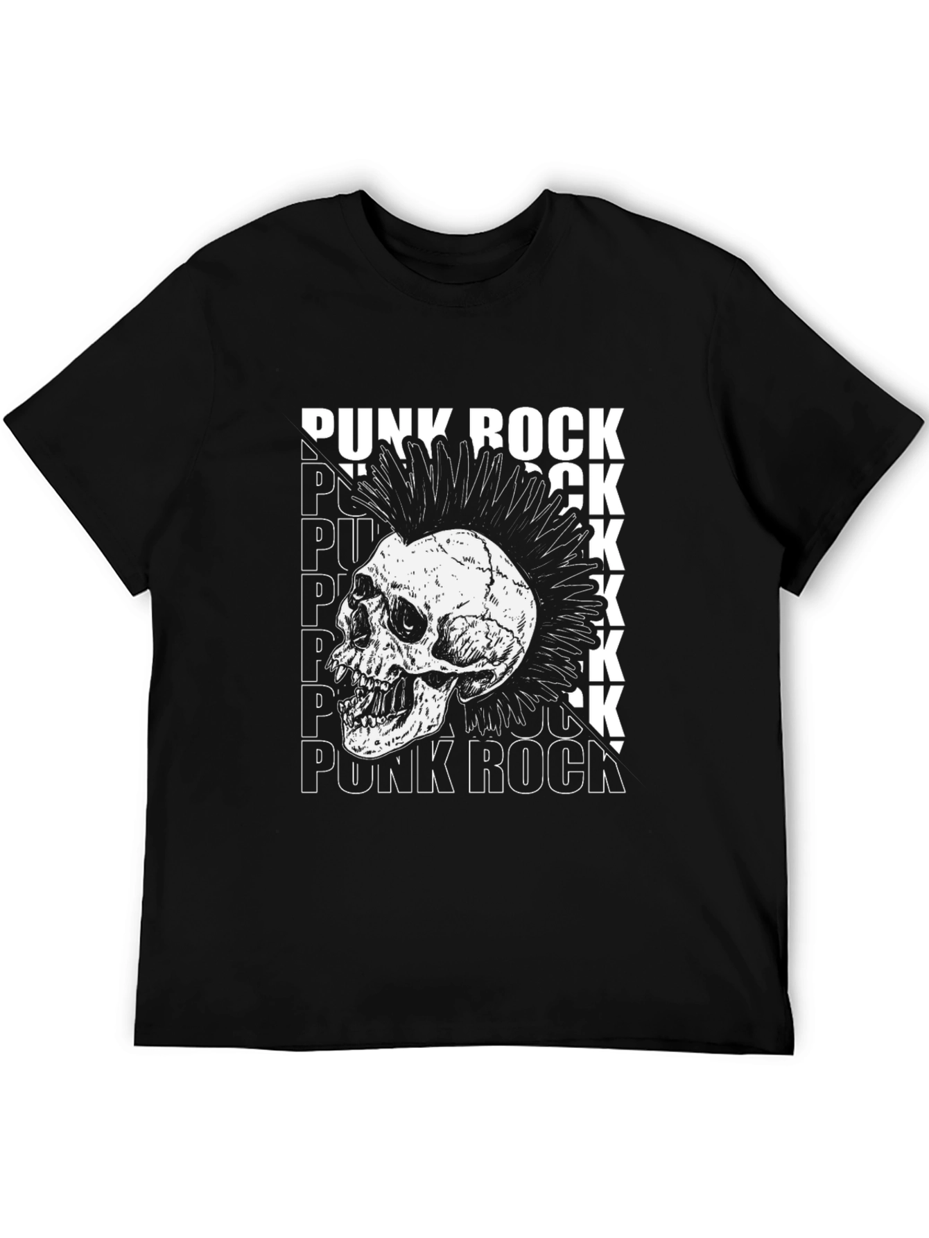 Punk Rock Skull Graphic Tee