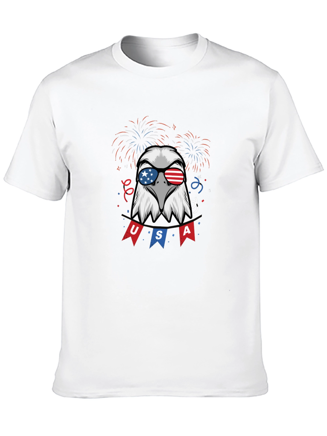 Patriotic Eagle USA Graphic Print Tee