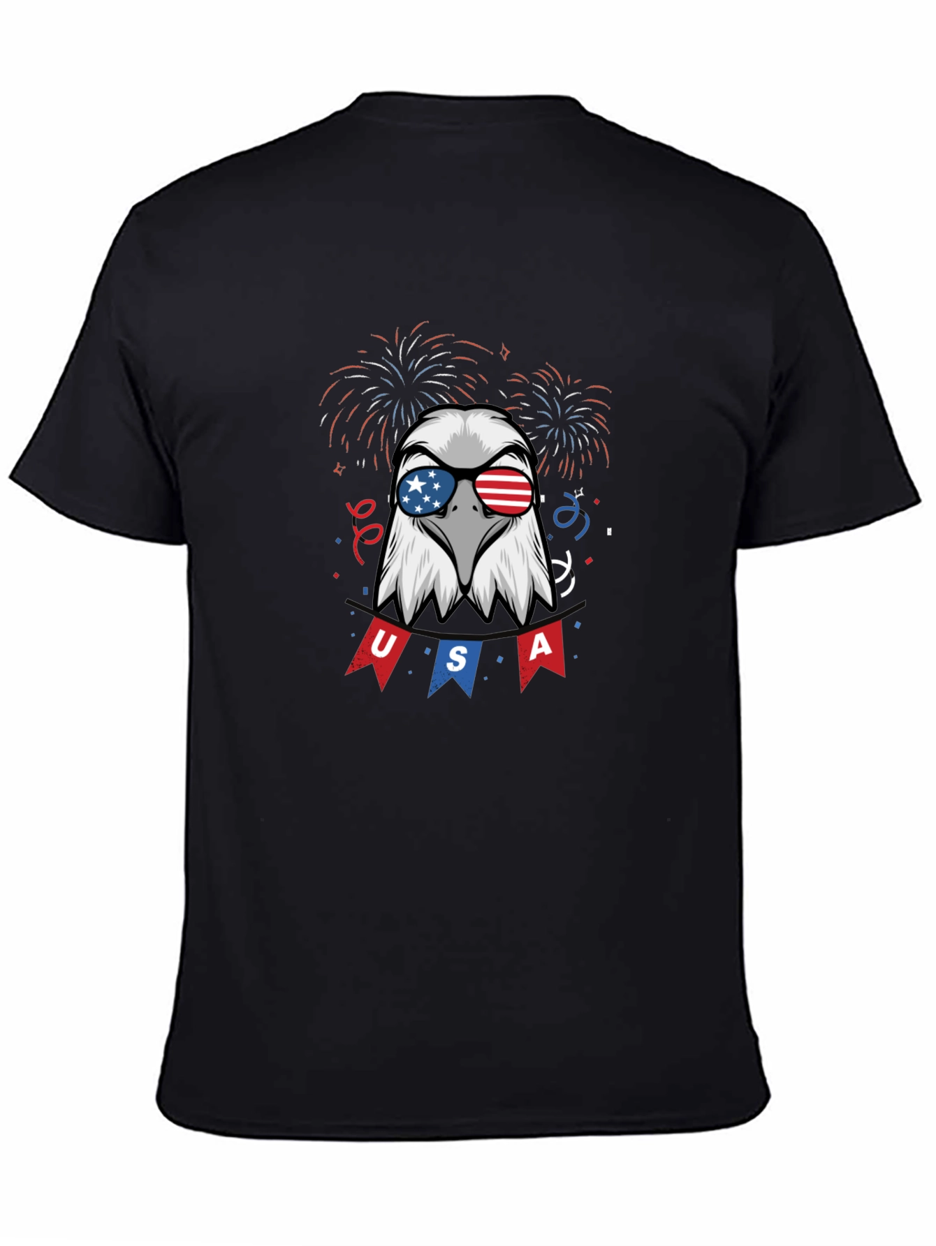 Patriotic Eagle USA Graphic Print Tee