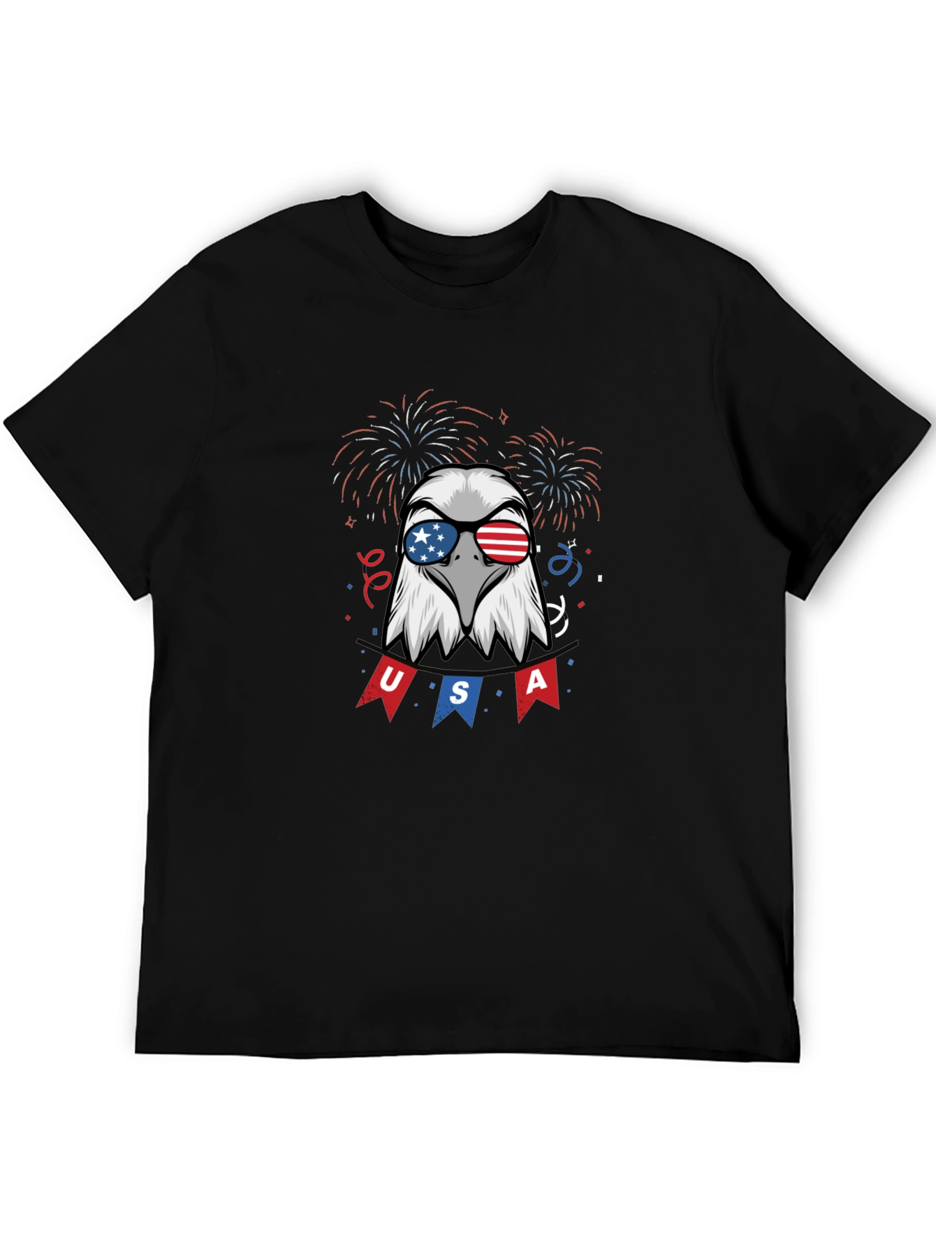 Patriotic Eagle USA Graphic Print Tee