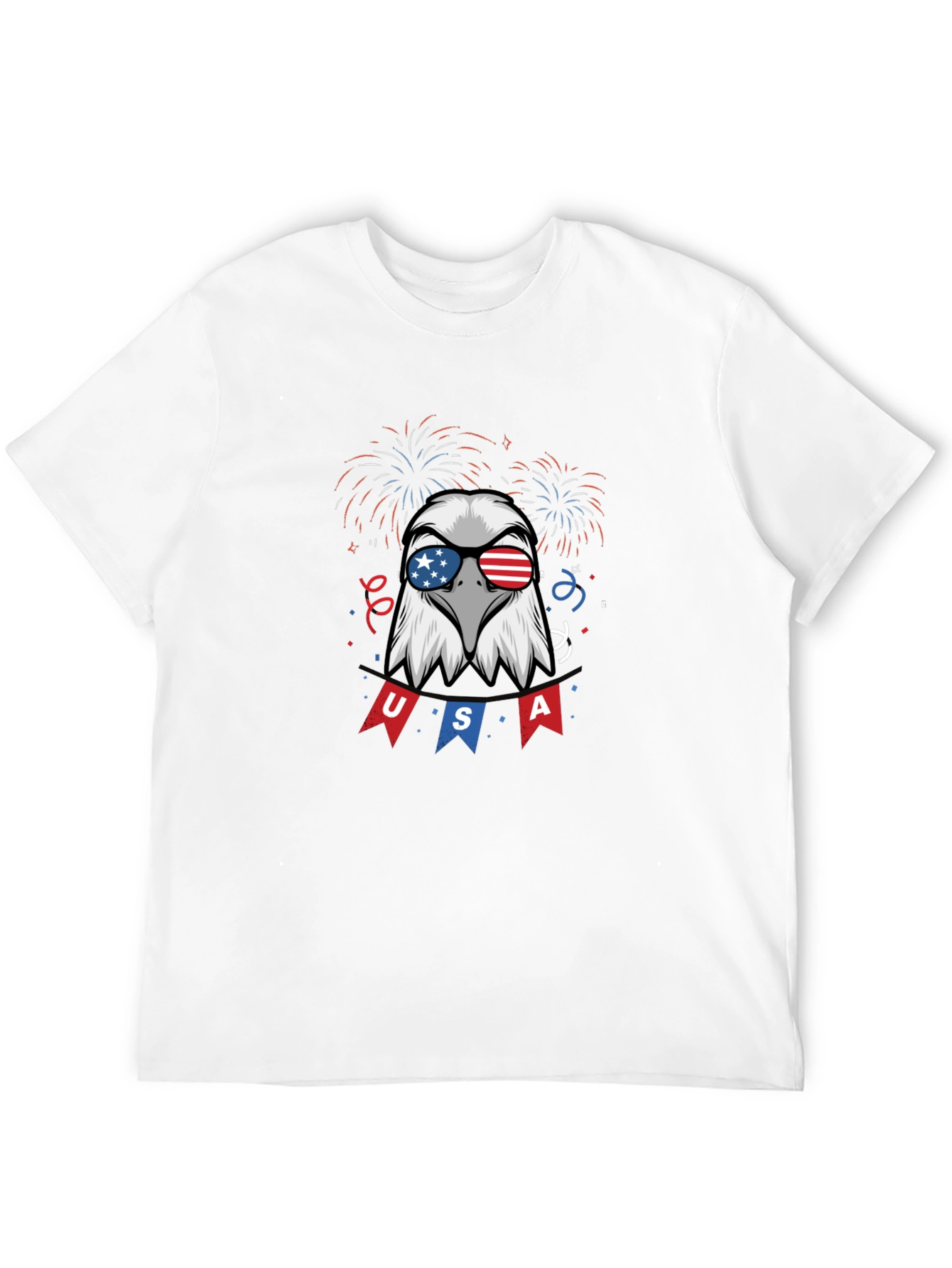 Patriotic Eagle USA Graphic Print Tee