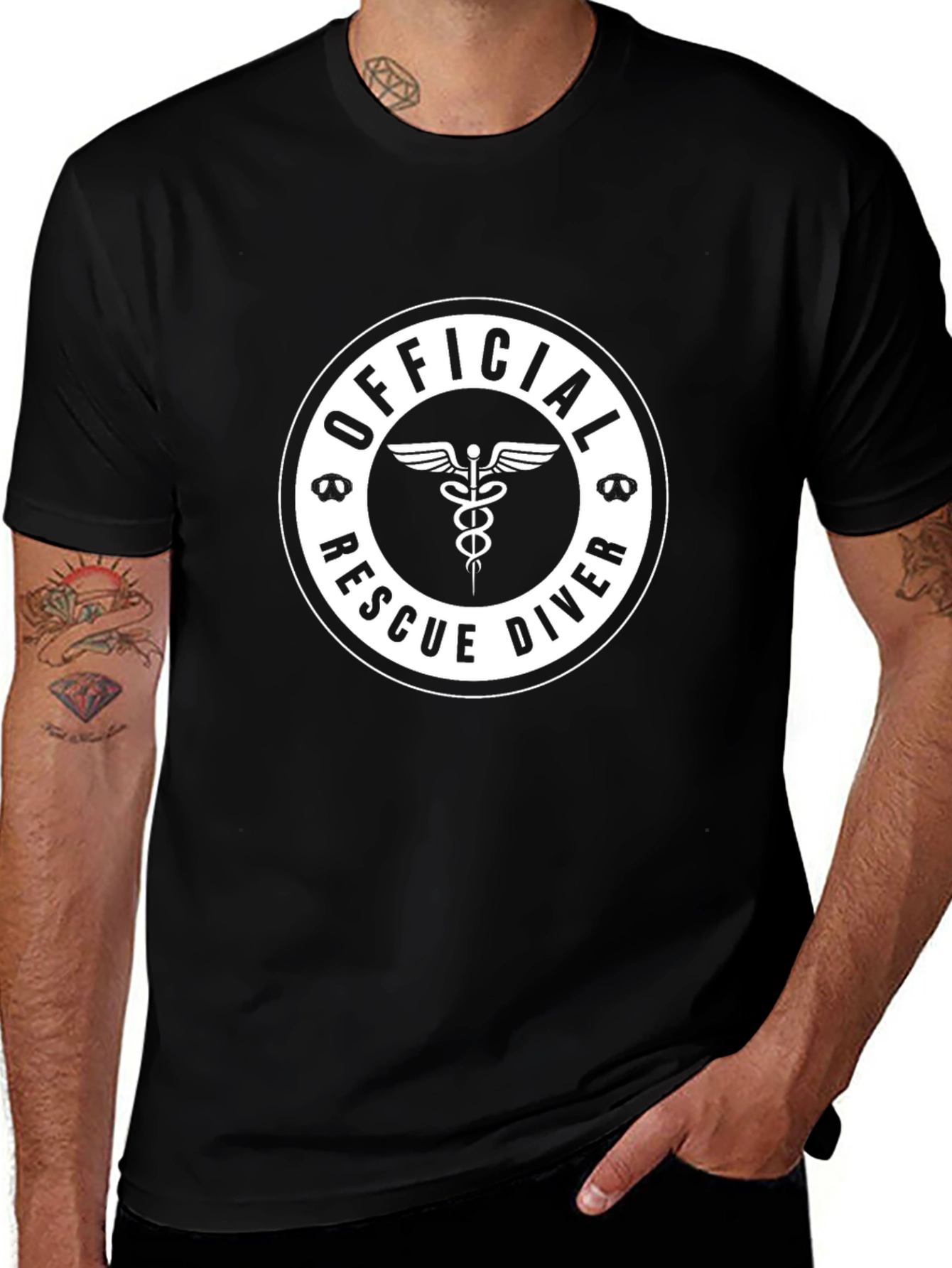 Official Rescue Diver Black T-Shirt