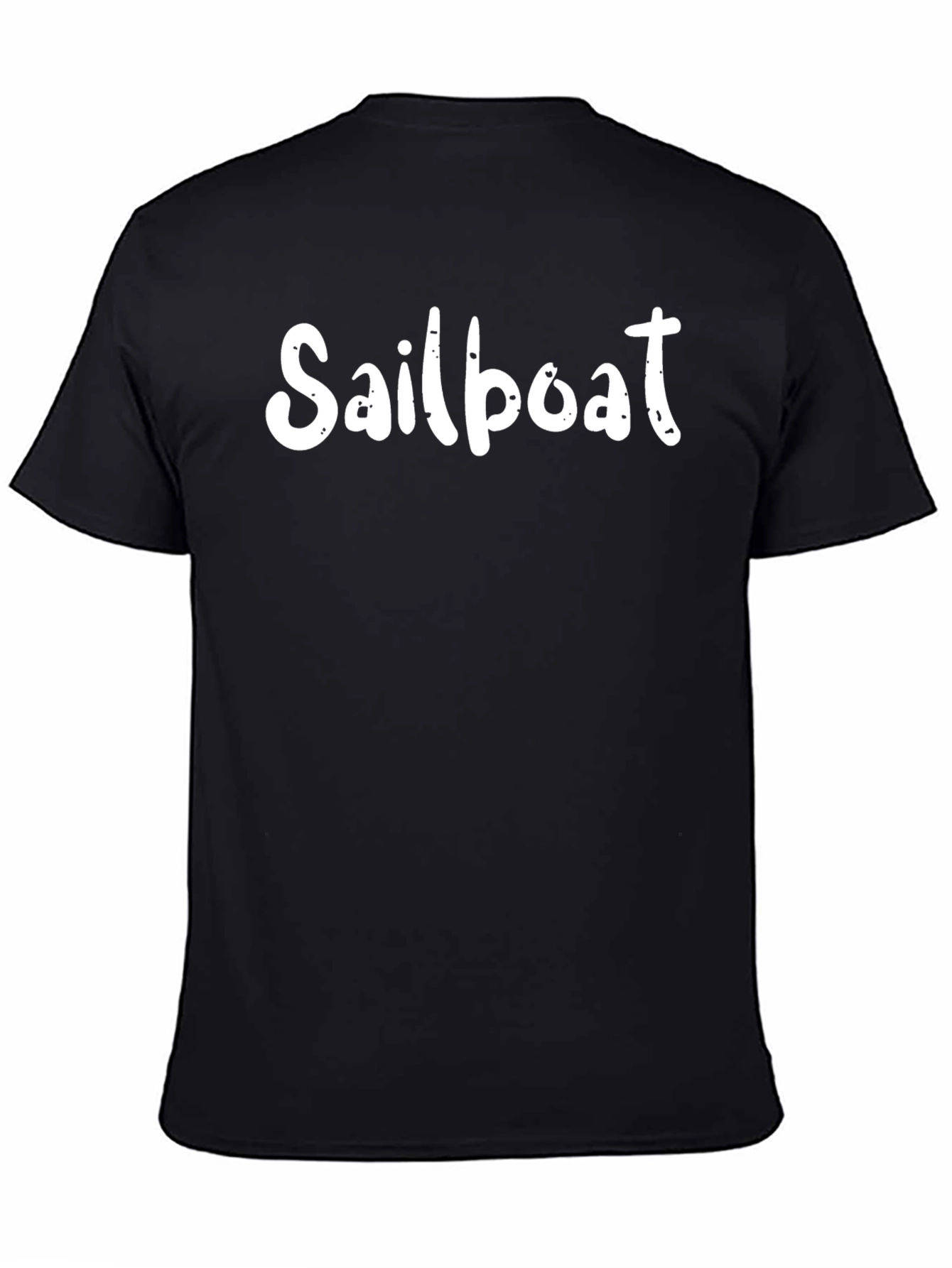 Sailboat Graphic Tee - Crew Neck Cotton T-Shirt