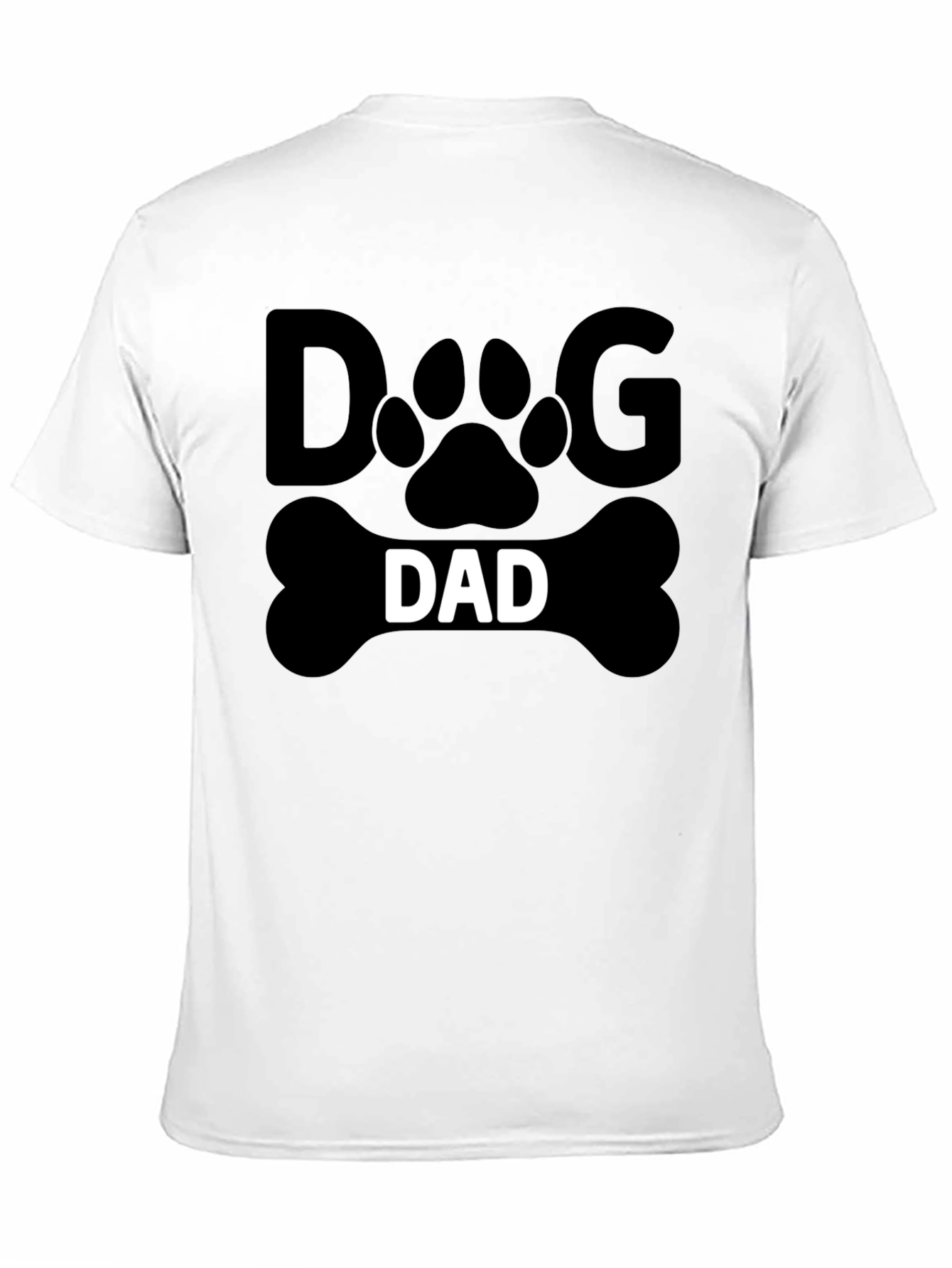 Dog Dad T-Shirt - Paw Print Bone Design