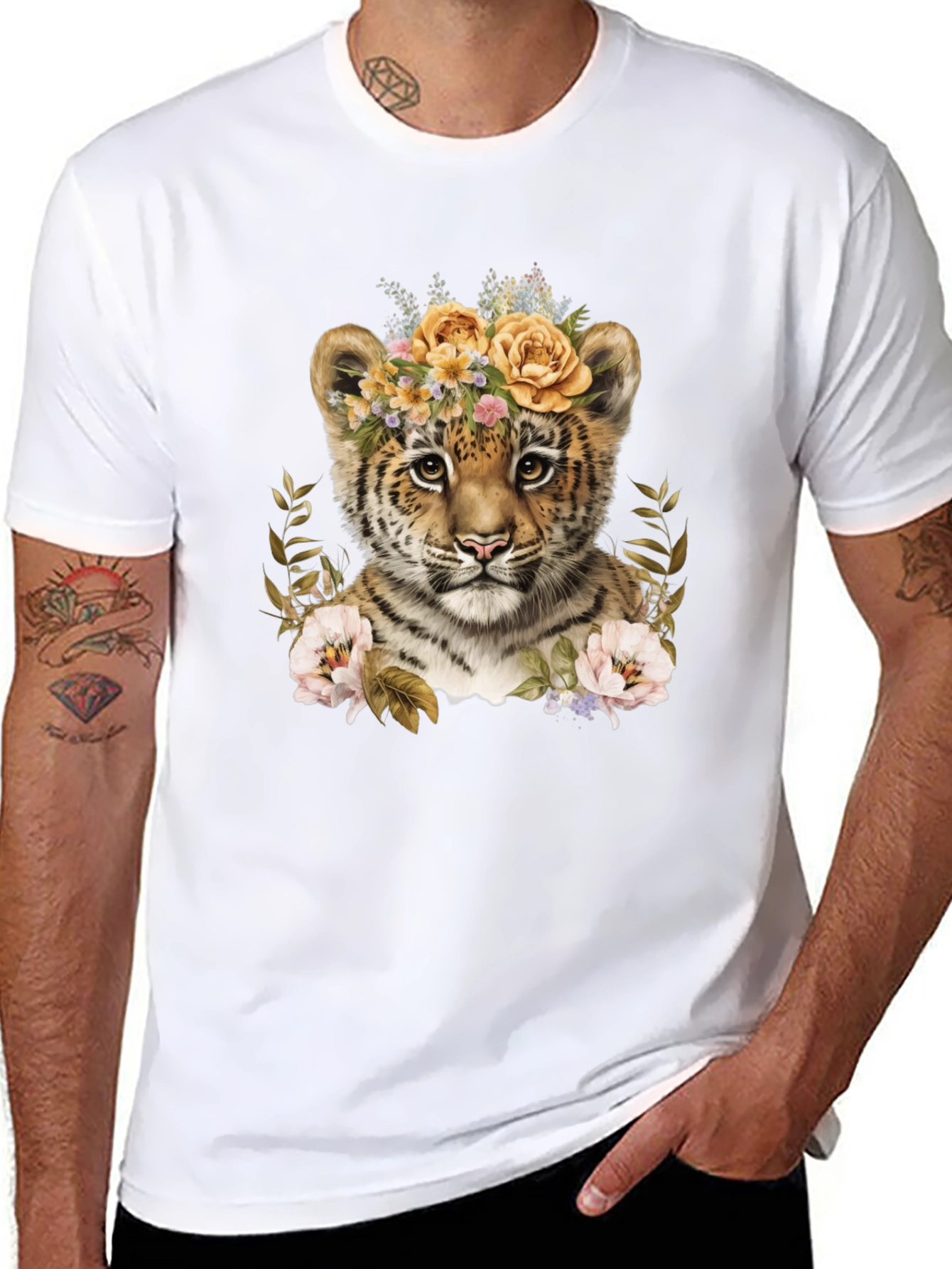 Floral Tiger Cub Graphic Tee