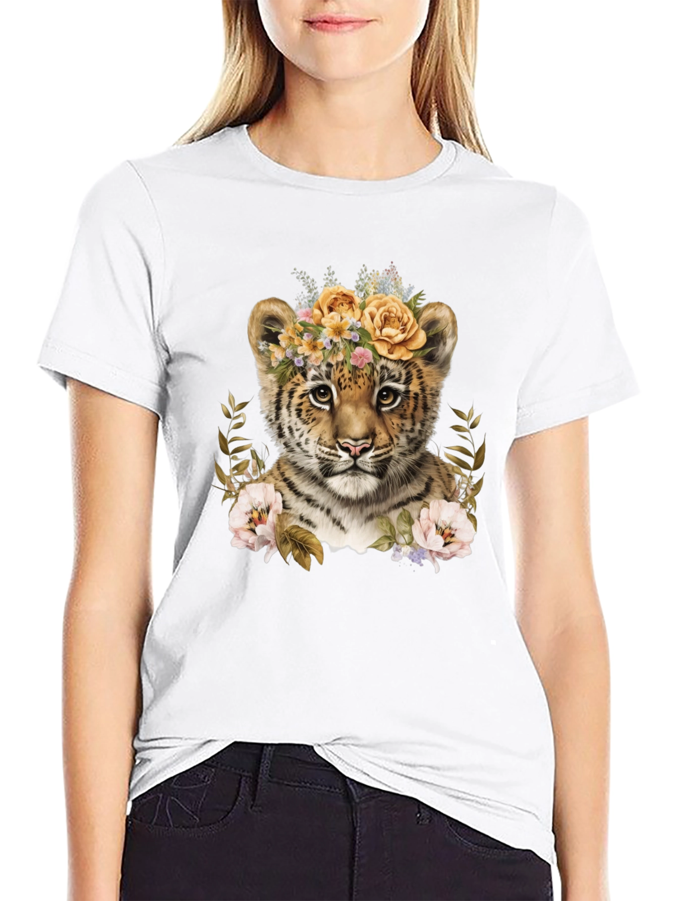 Floral Tiger Cub Graphic Tee