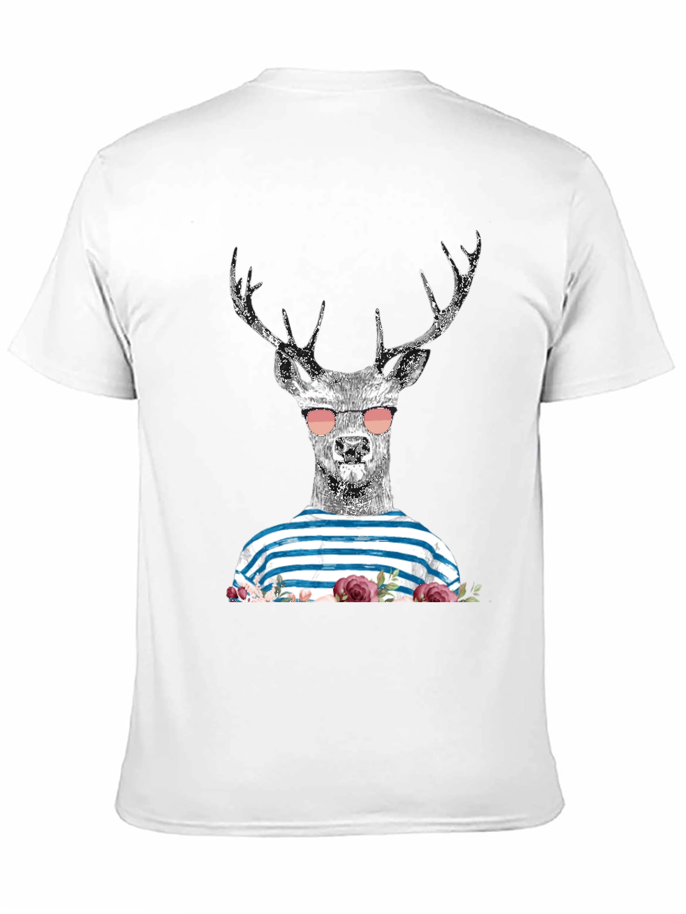 Deer with Sunglasses Graphic T-Shirt