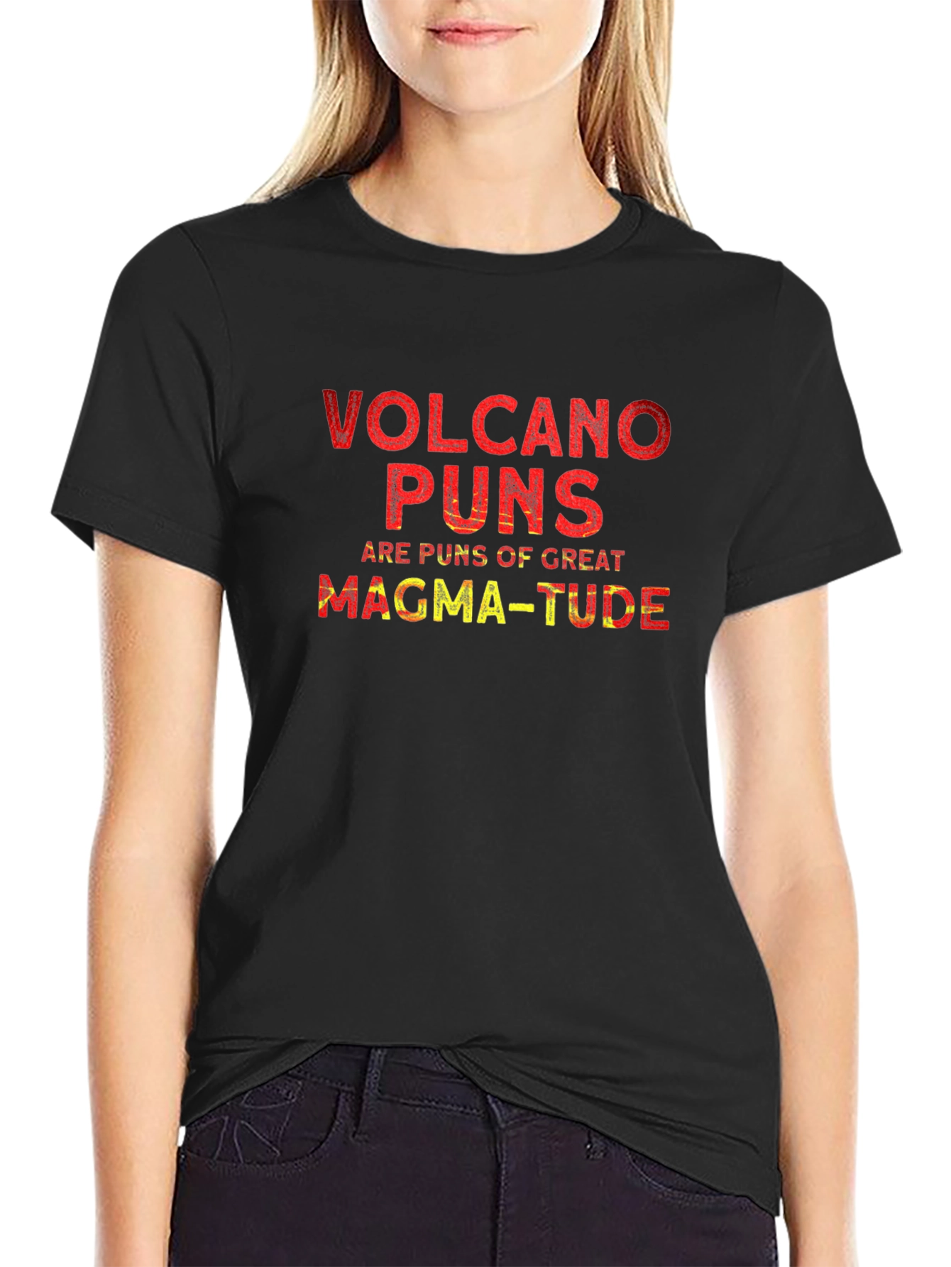 Volcano Puns Graphic T-Shirt - Great Magma-tude!