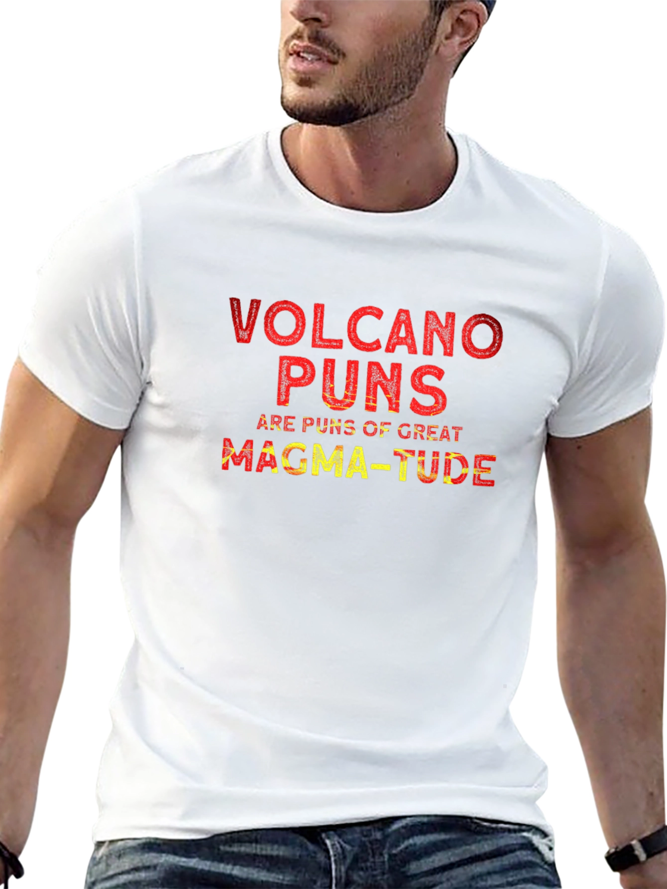 Volcano Puns Graphic T-Shirt - Great Magma-tude!
