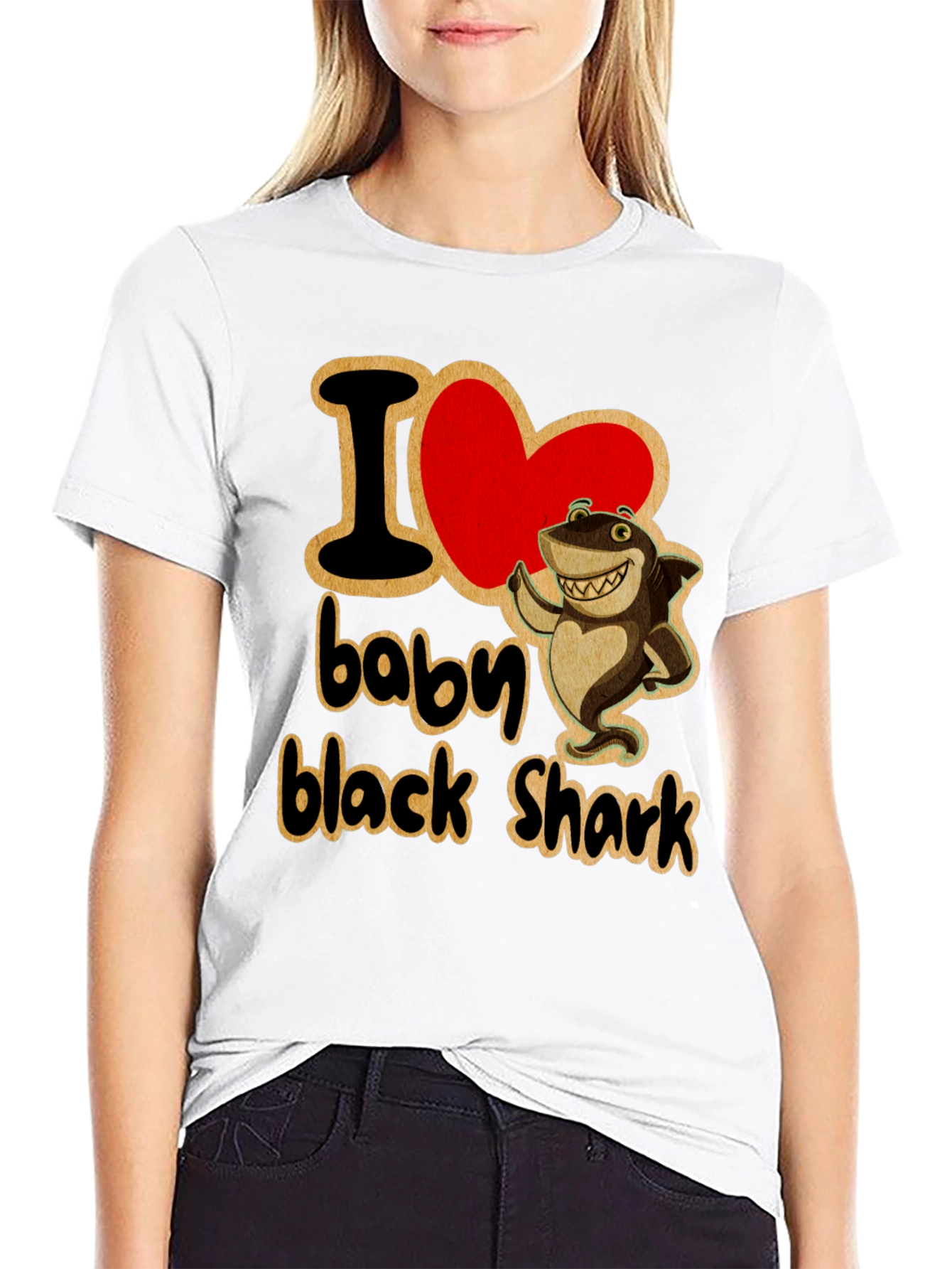 I Love Baby Black Shark T-Shirt