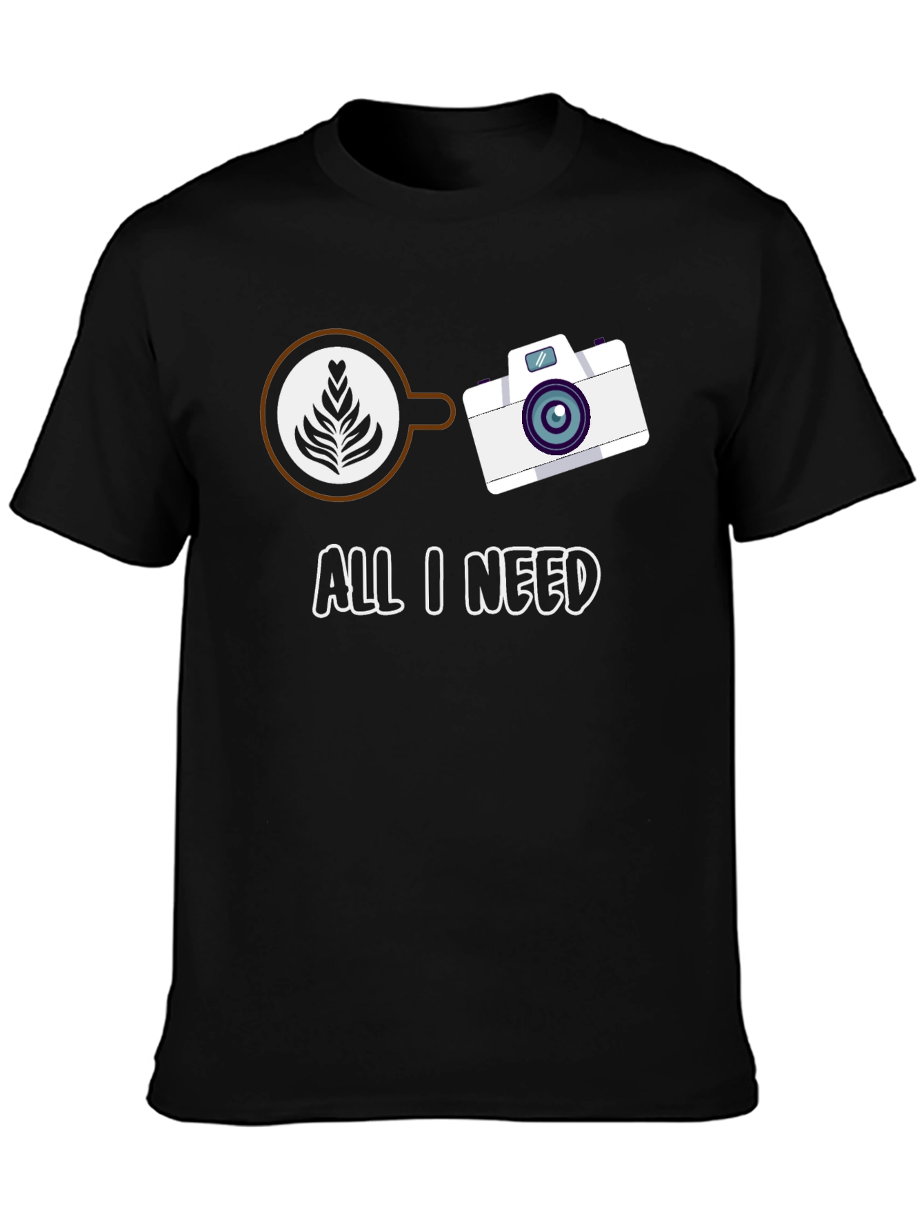 All I Need Coffee & Camera Graphic Tee