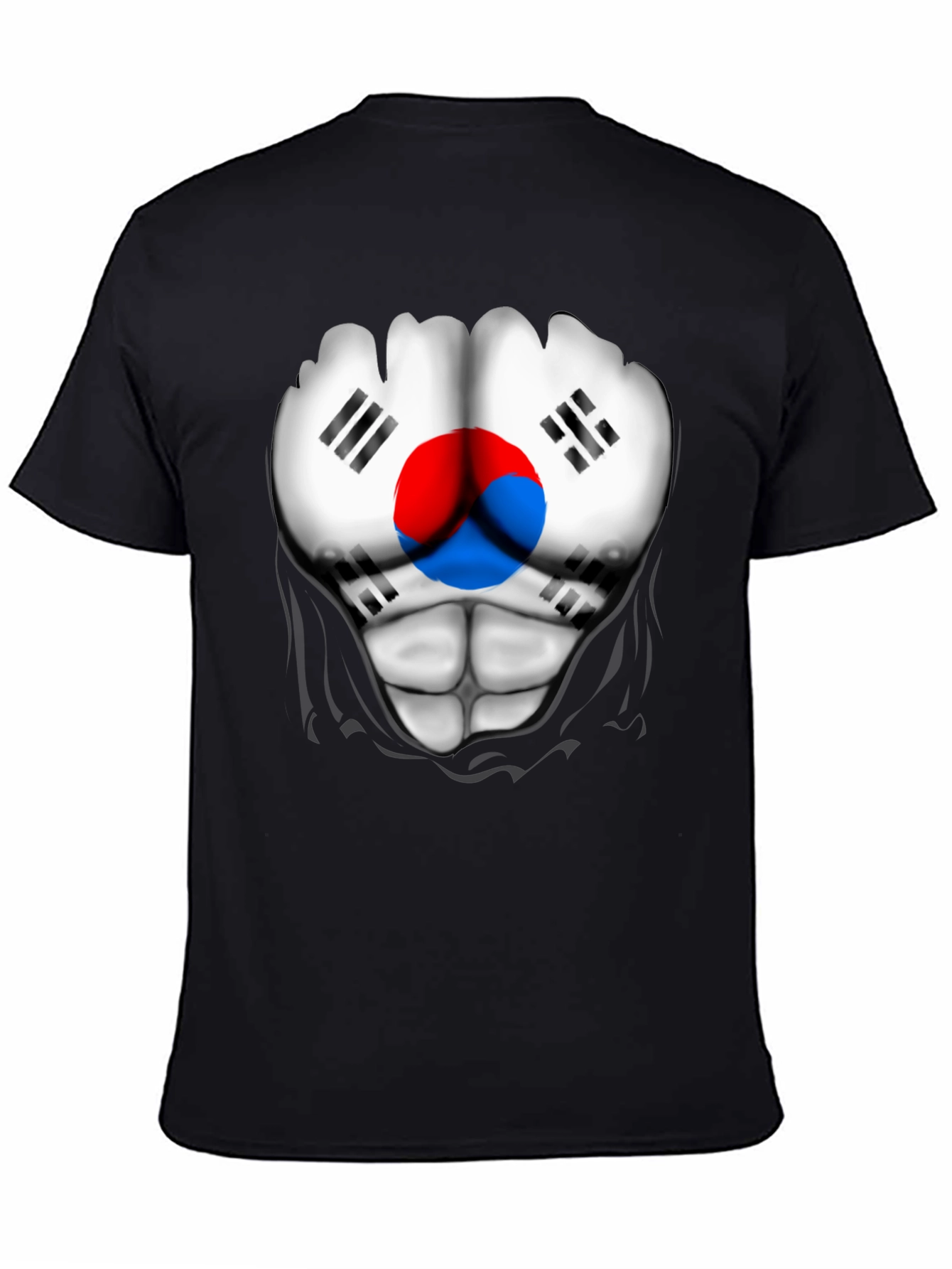 South Korea Flag Ripped Muscle T-Shirt