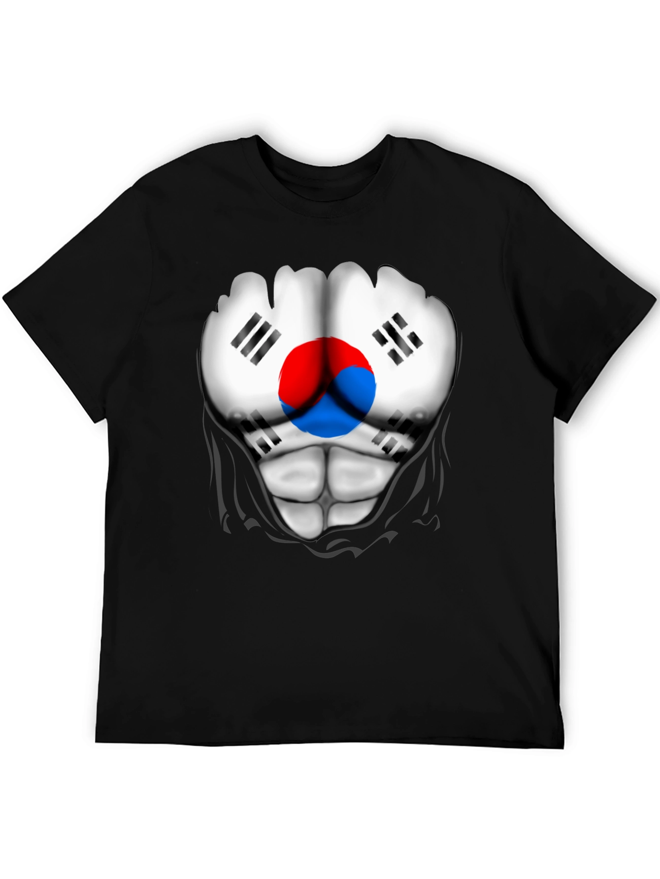 South Korea Flag Ripped Muscle T-Shirt