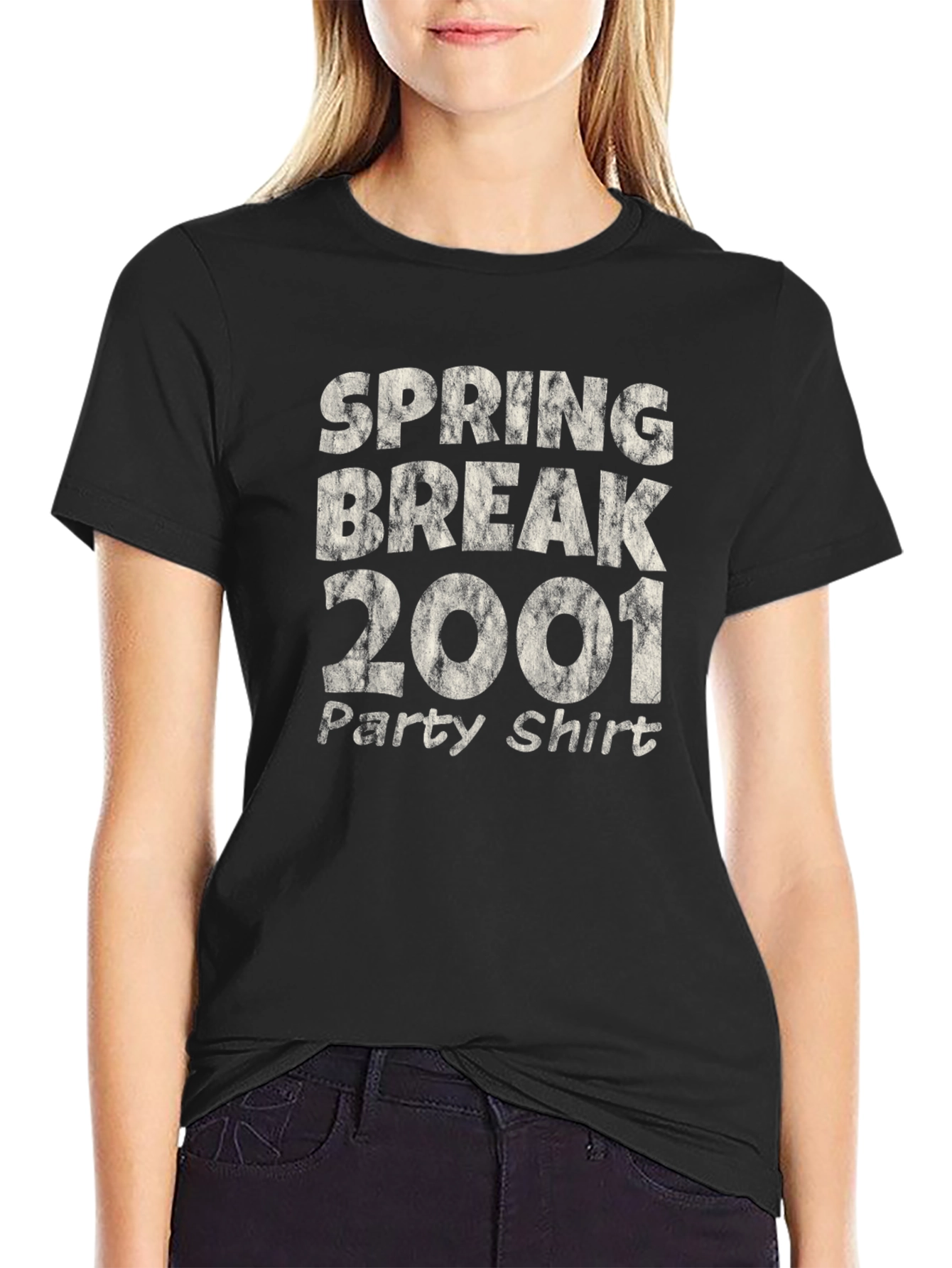 Spring Break 2001 Party Shirt - Black Tee