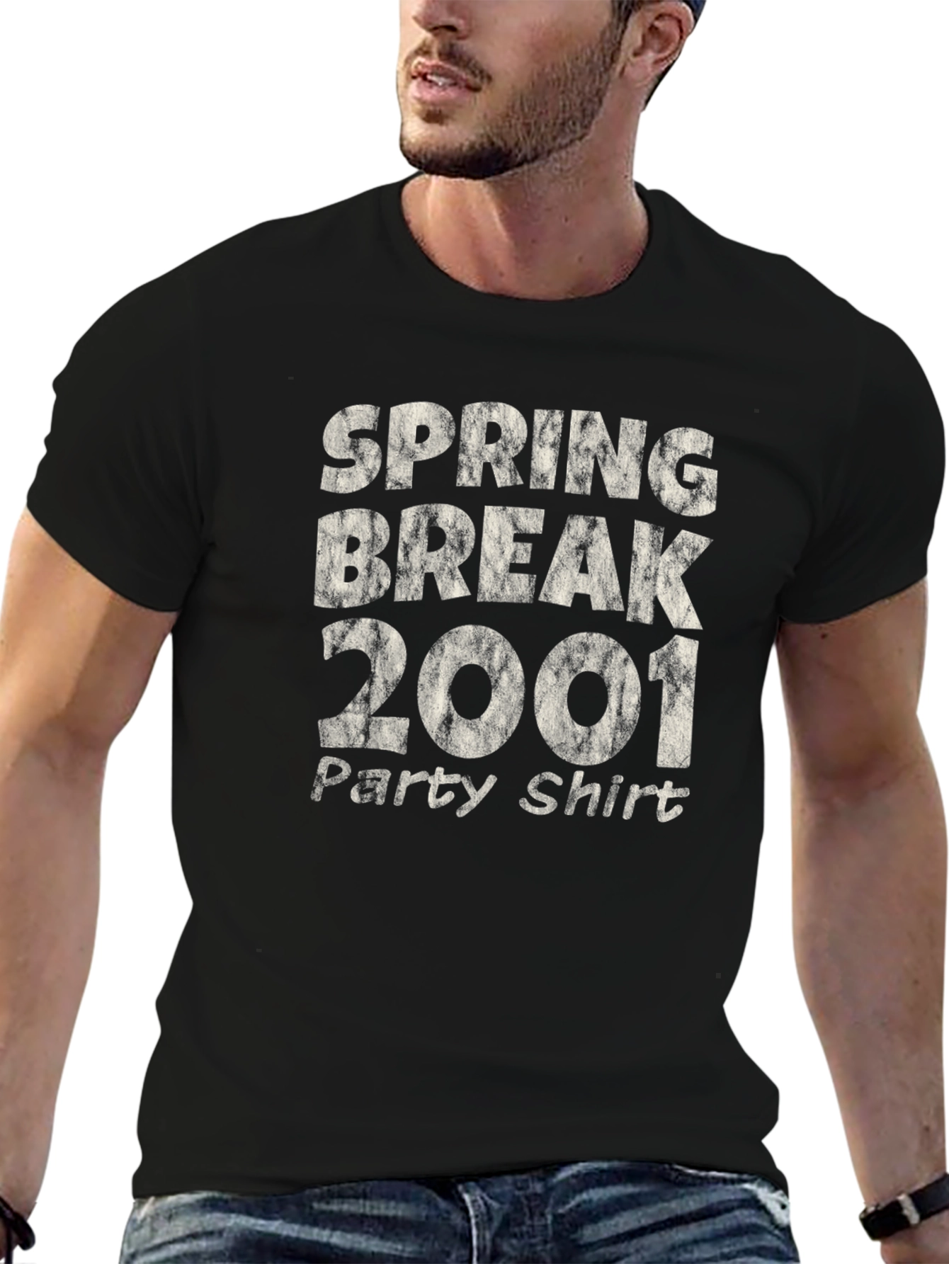 Spring Break 2001 Party Shirt - Black Tee
