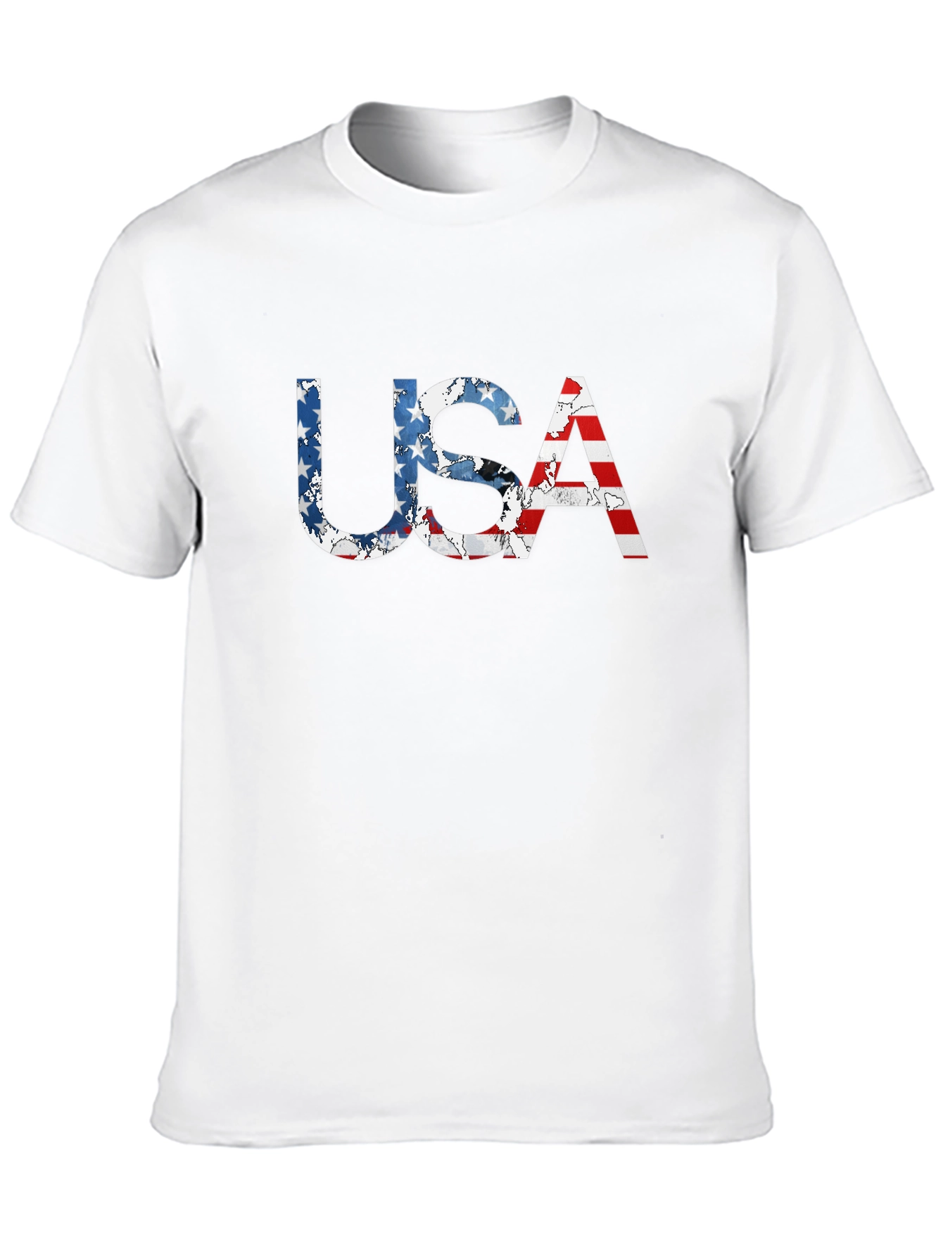 USA Flag Patriotic T-Shirt - Classic Black Tee