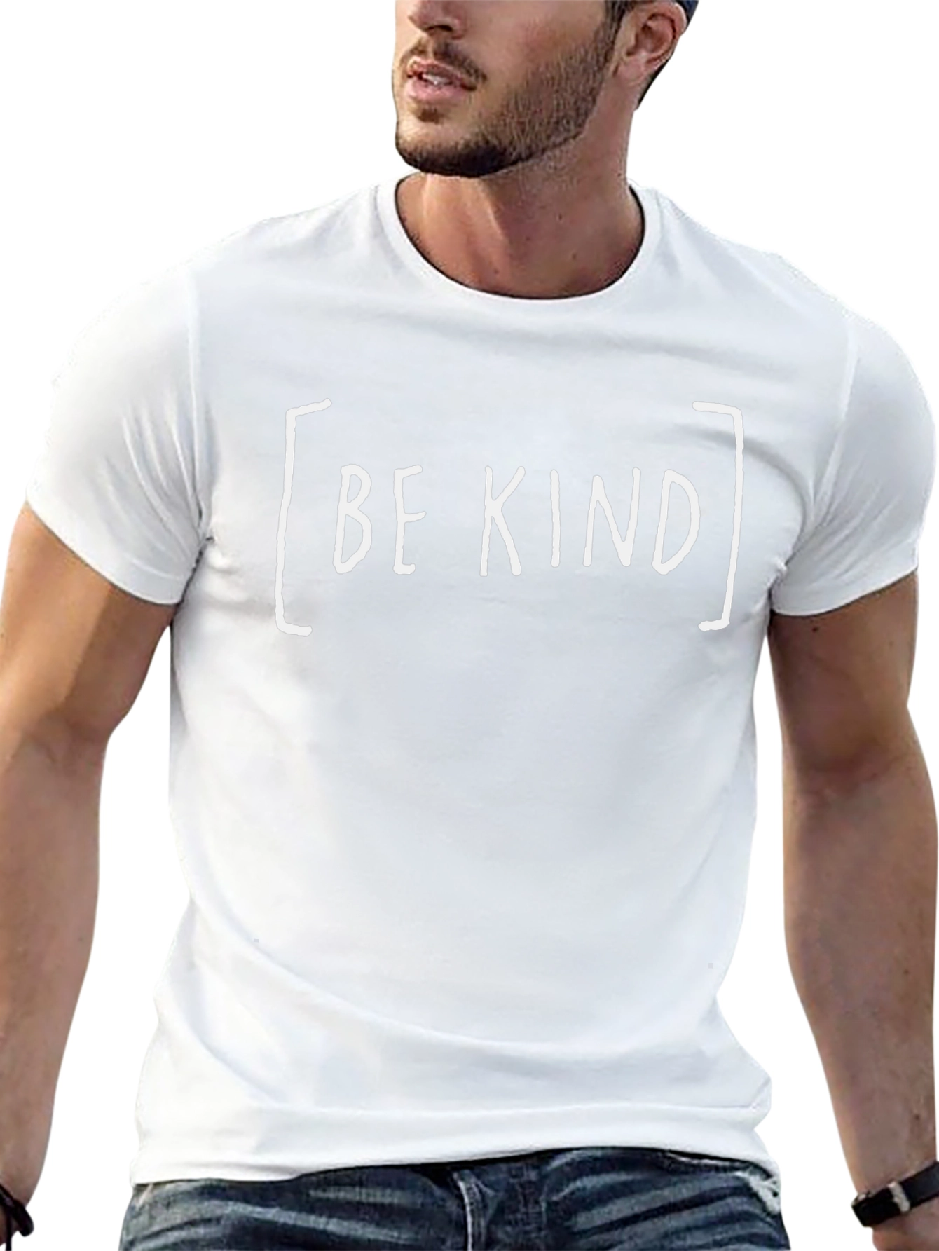 Be Kind Graphic Tee - Black Cotton Blend T-Shirt