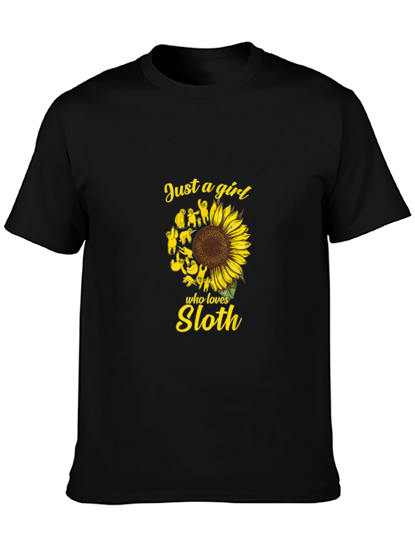 Sloth Sunflower Graphic Tee