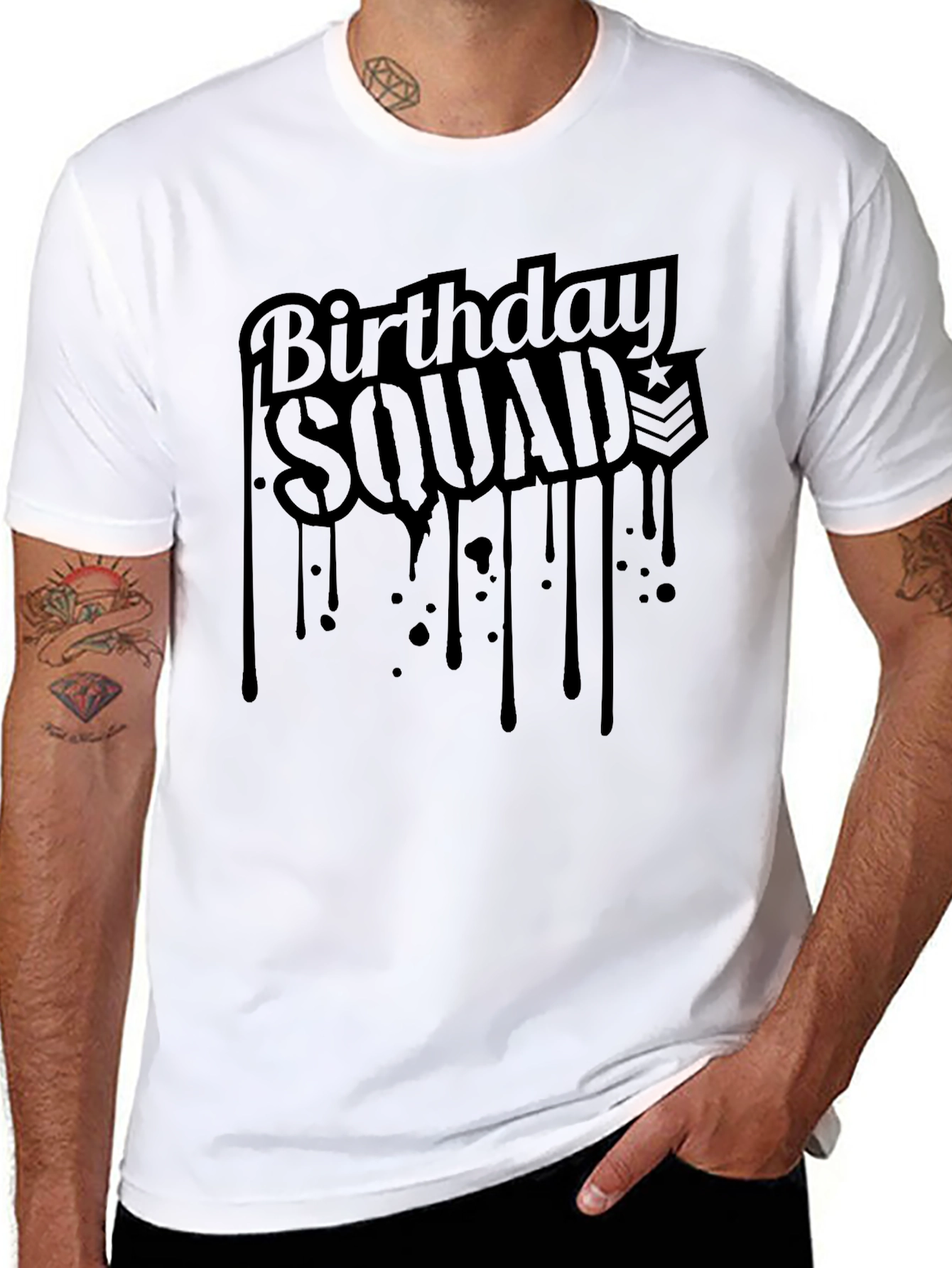Birthday Squad Tee - Black T-Shirt
