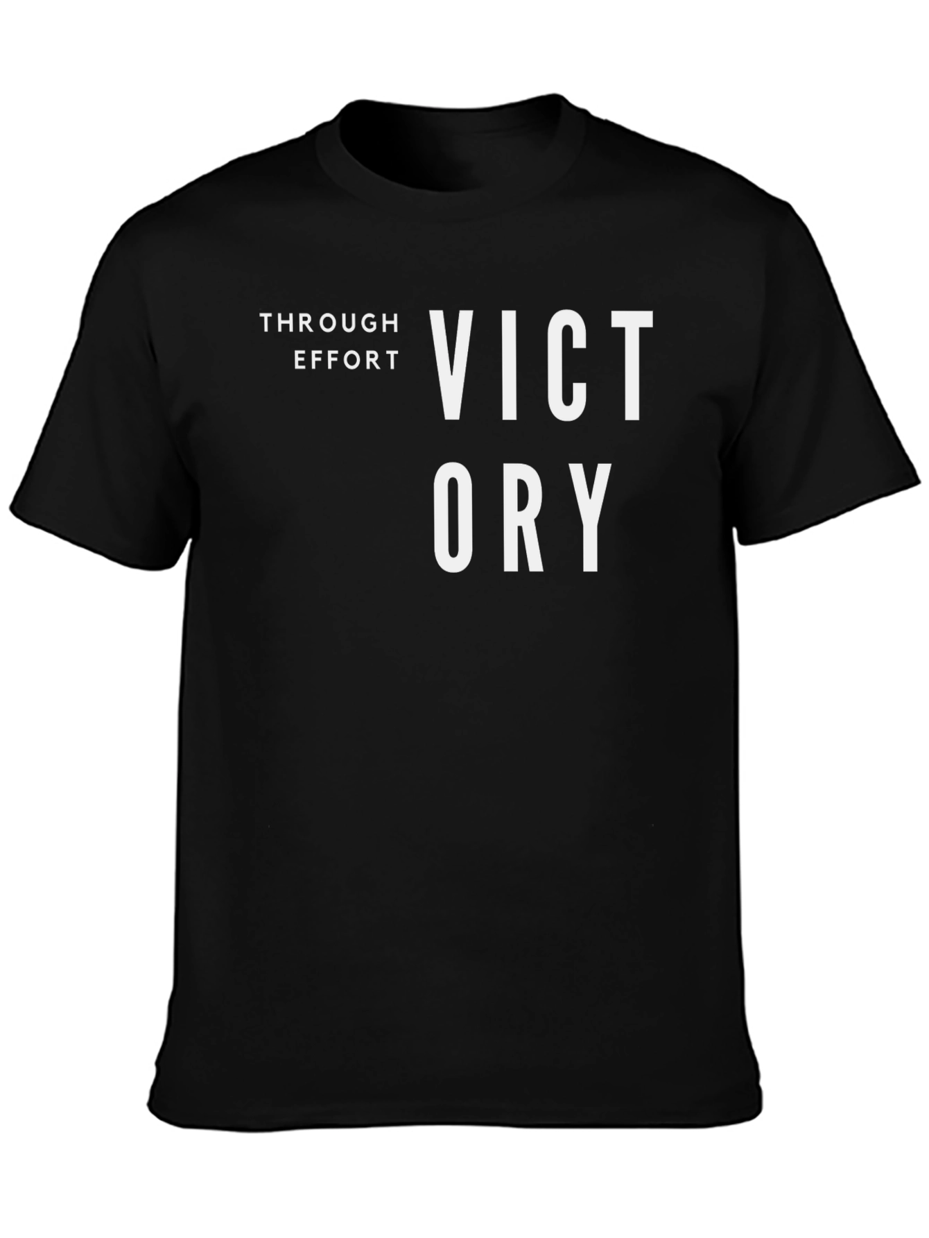 Victory Through Effort Black T-Shirt