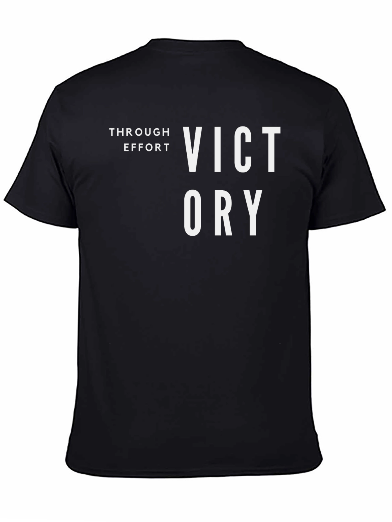 Victory Through Effort Black T-Shirt