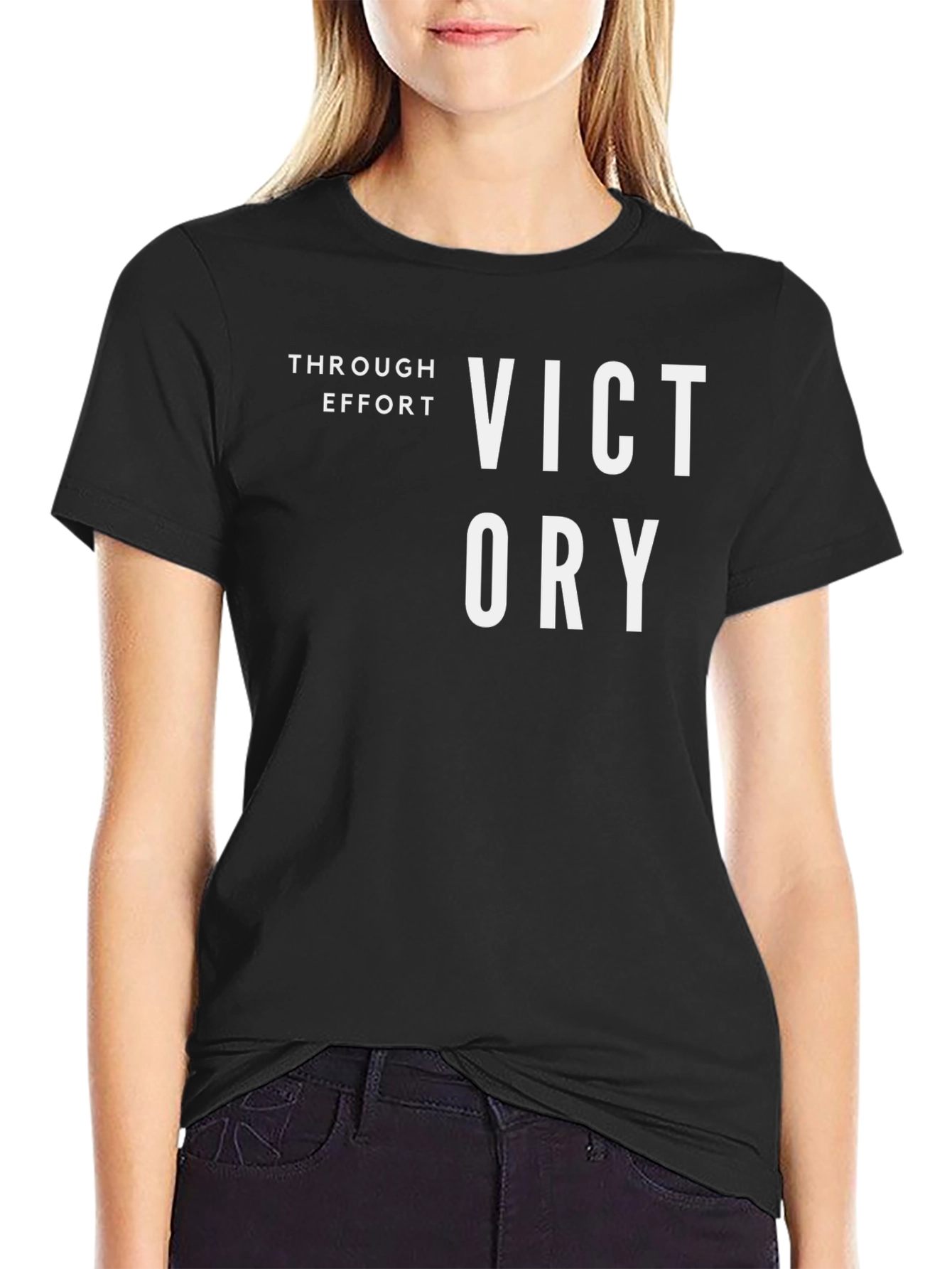 Victory Through Effort Black T-Shirt