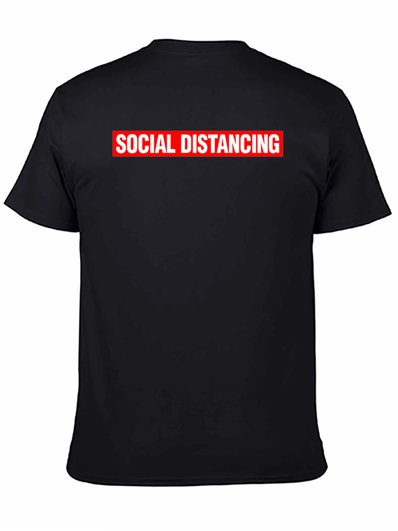 Social Distancing Graphic T-Shirt - Black