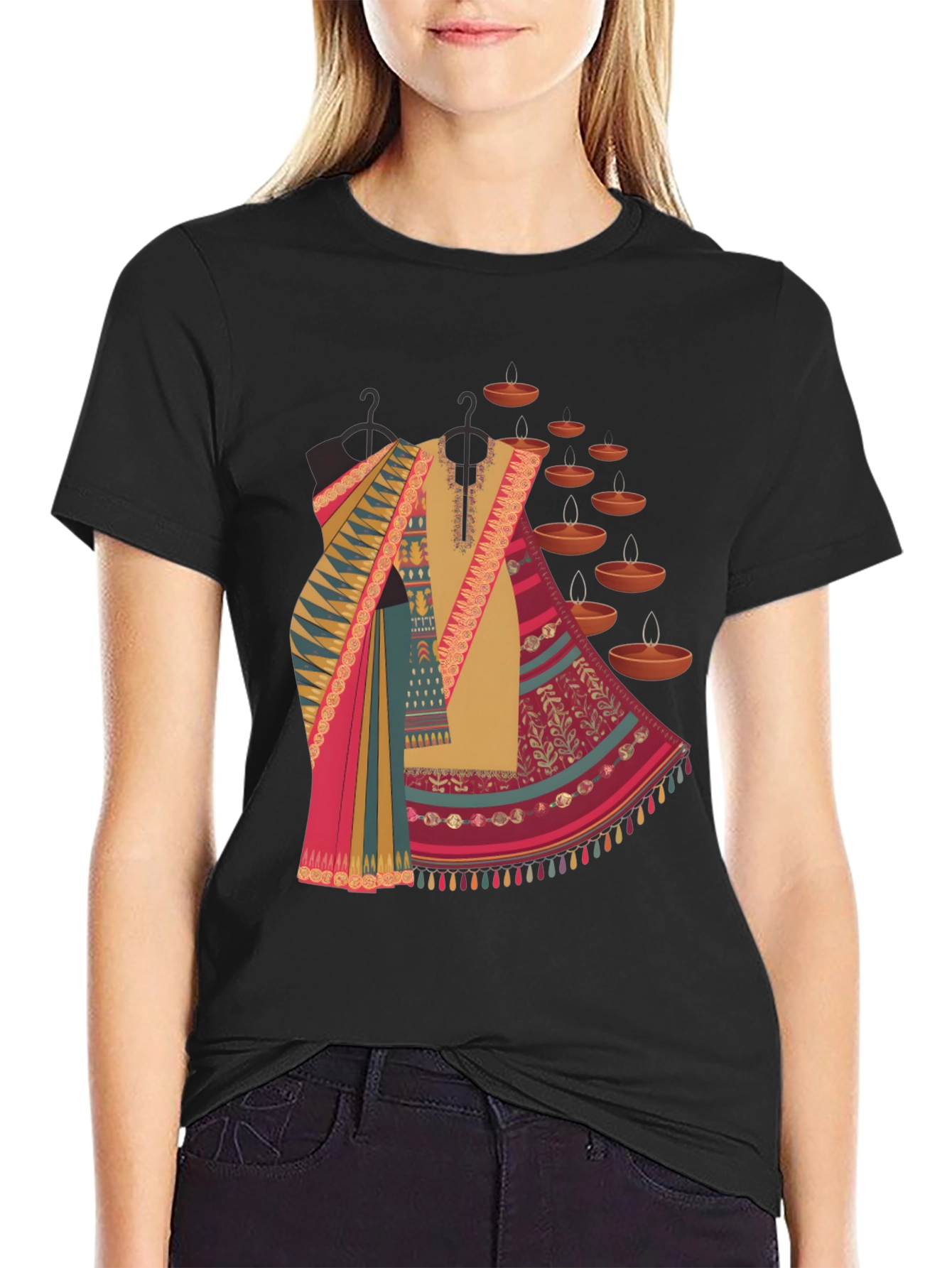 Diwali Outfit T-Shirt - Festive Fashion Tee