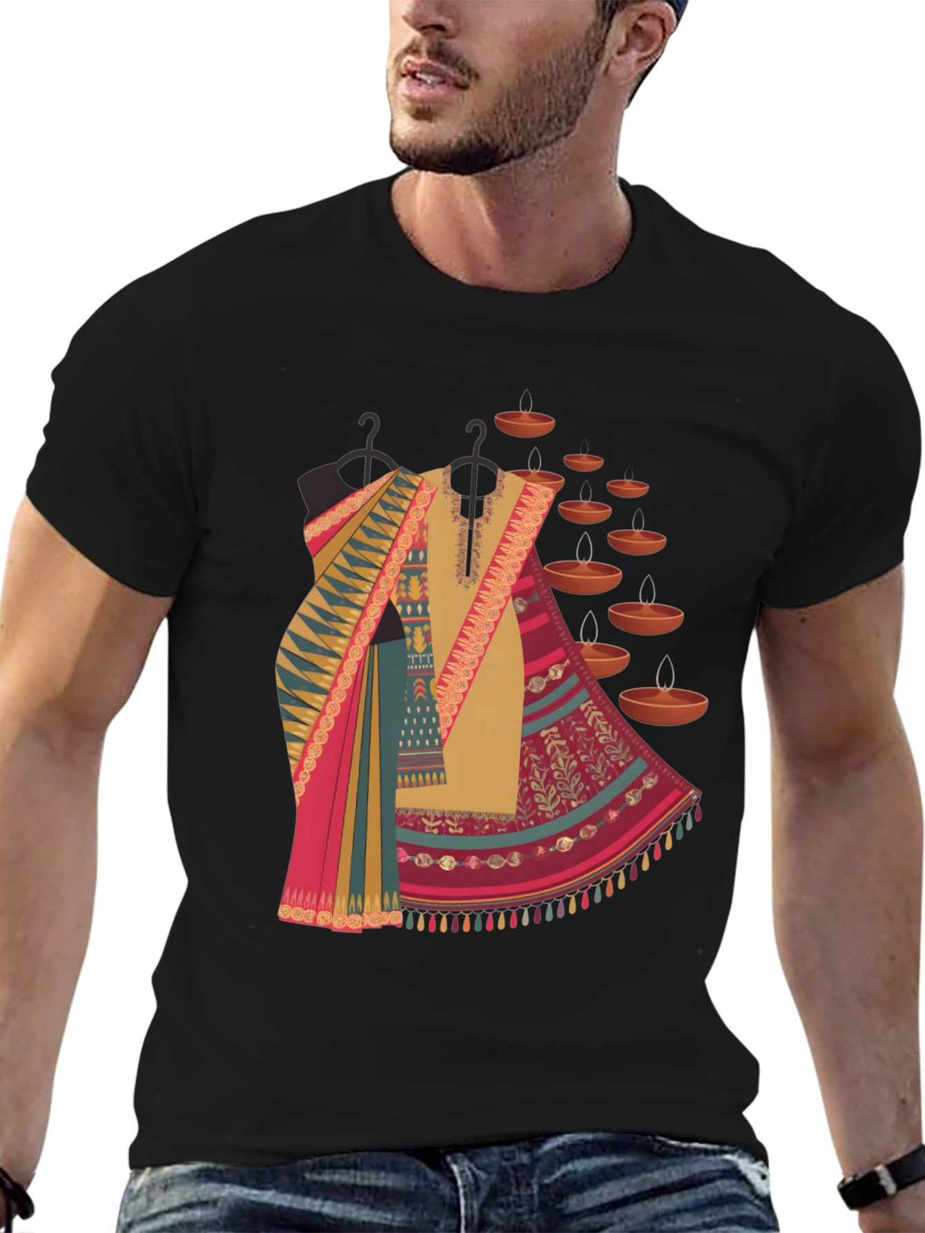 Diwali Outfit T-Shirt - Festive Fashion Tee