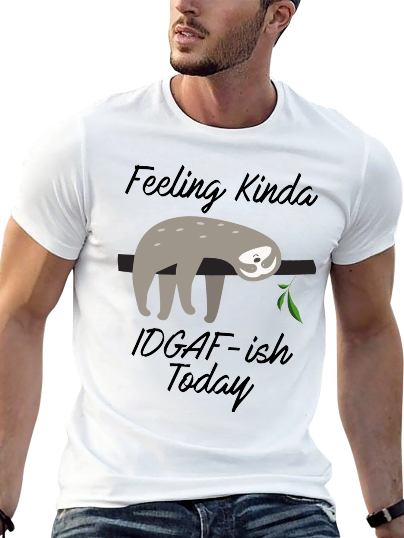 Sloth Graphic Tee: Feeling Kinda IDGAF-ish Today
