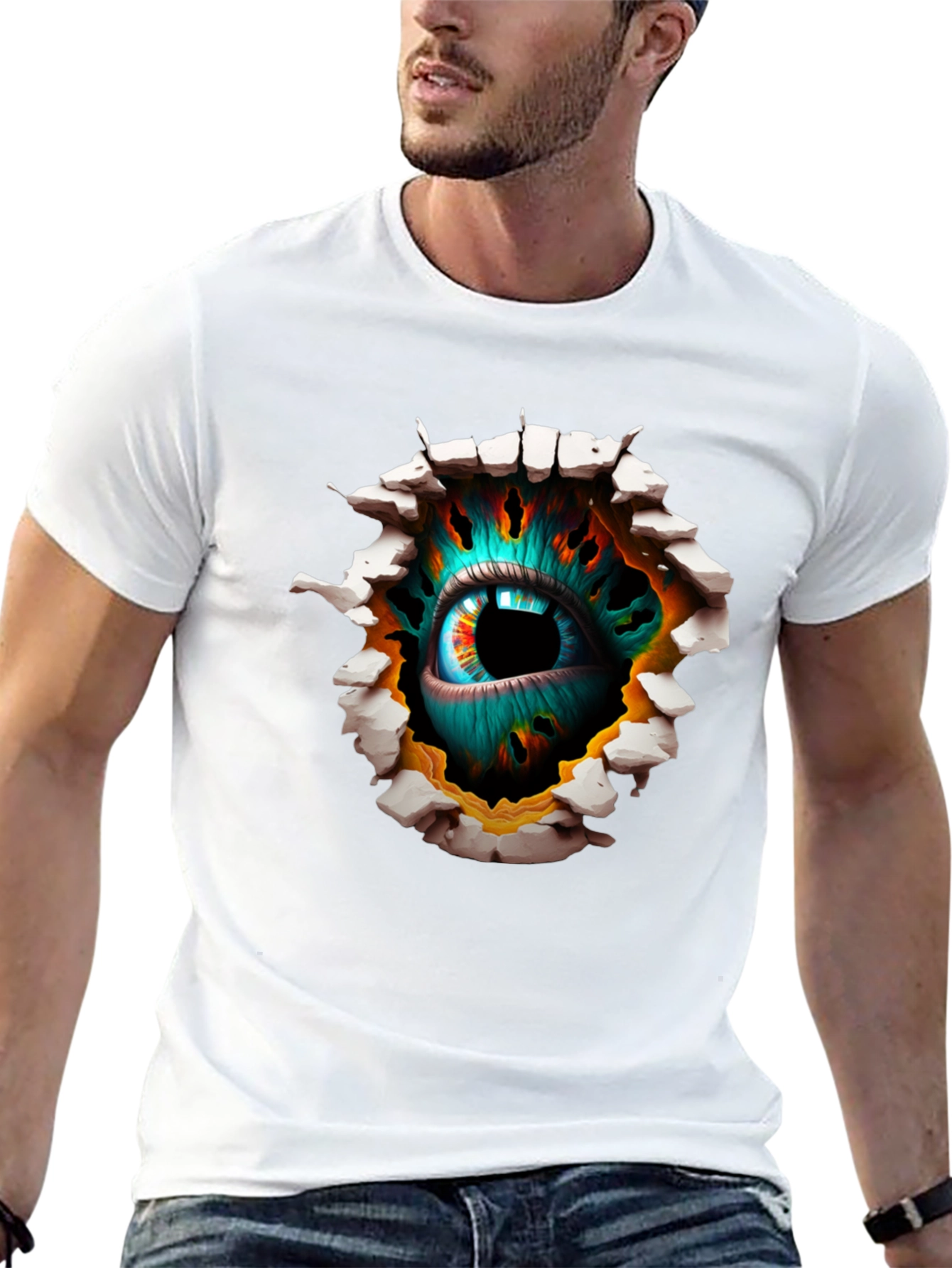 Surreal Eye Graphic Black T-Shirt