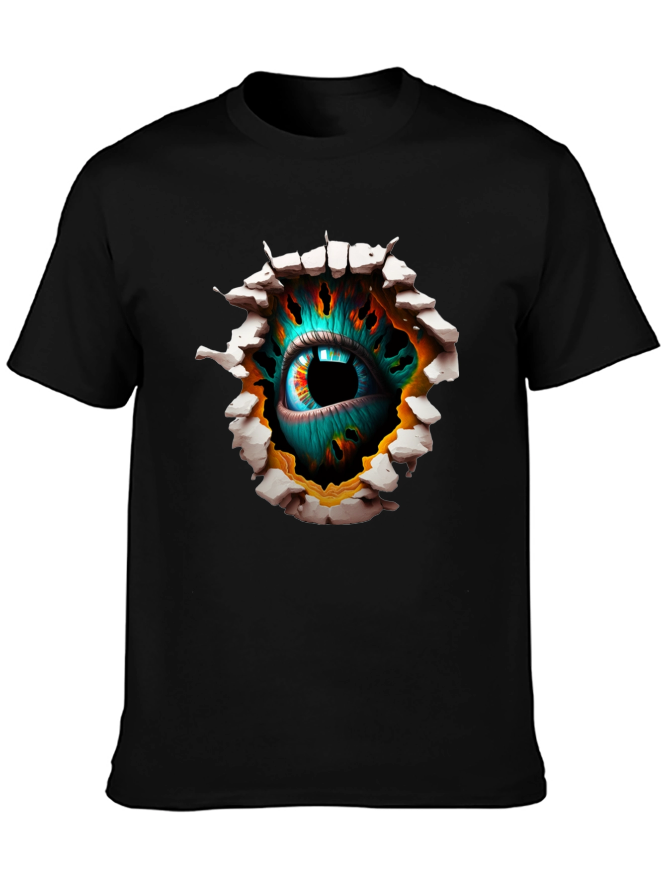Surreal Eye Graphic Black T-Shirt