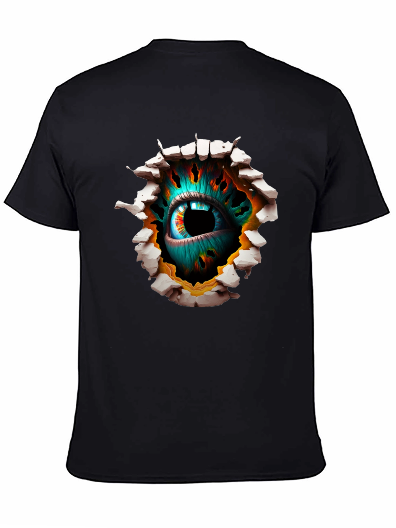 Surreal Eye Graphic Black T-Shirt