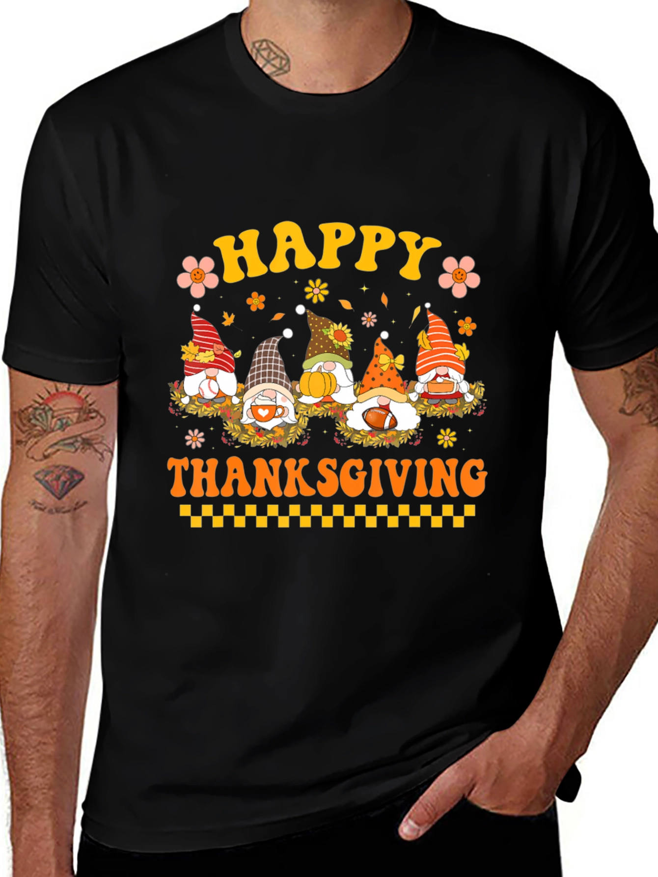 Happy Thanksgiving Gnomes Graphic Tee