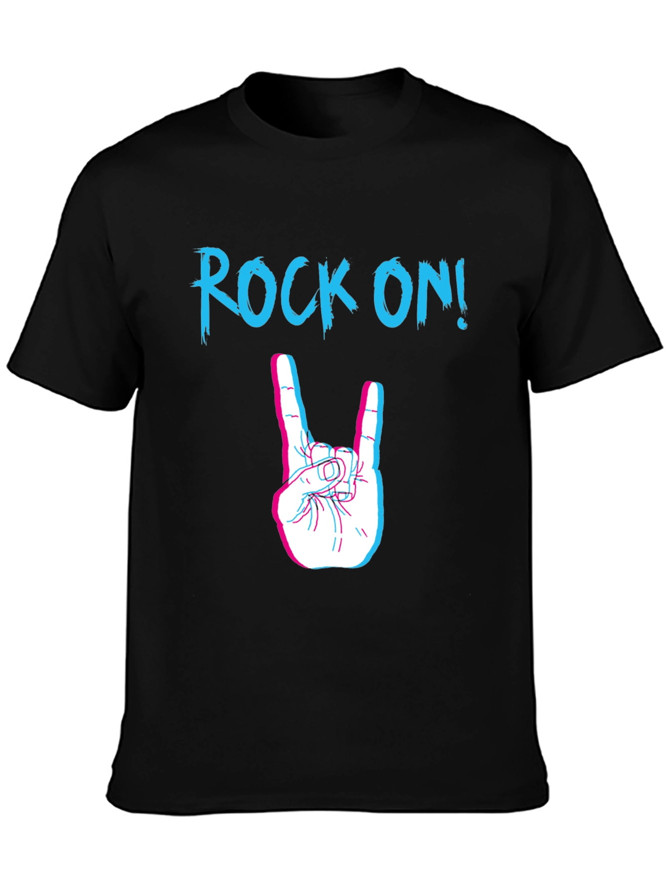 Rock On Graphic T-Shirt - Black Cotton Tee